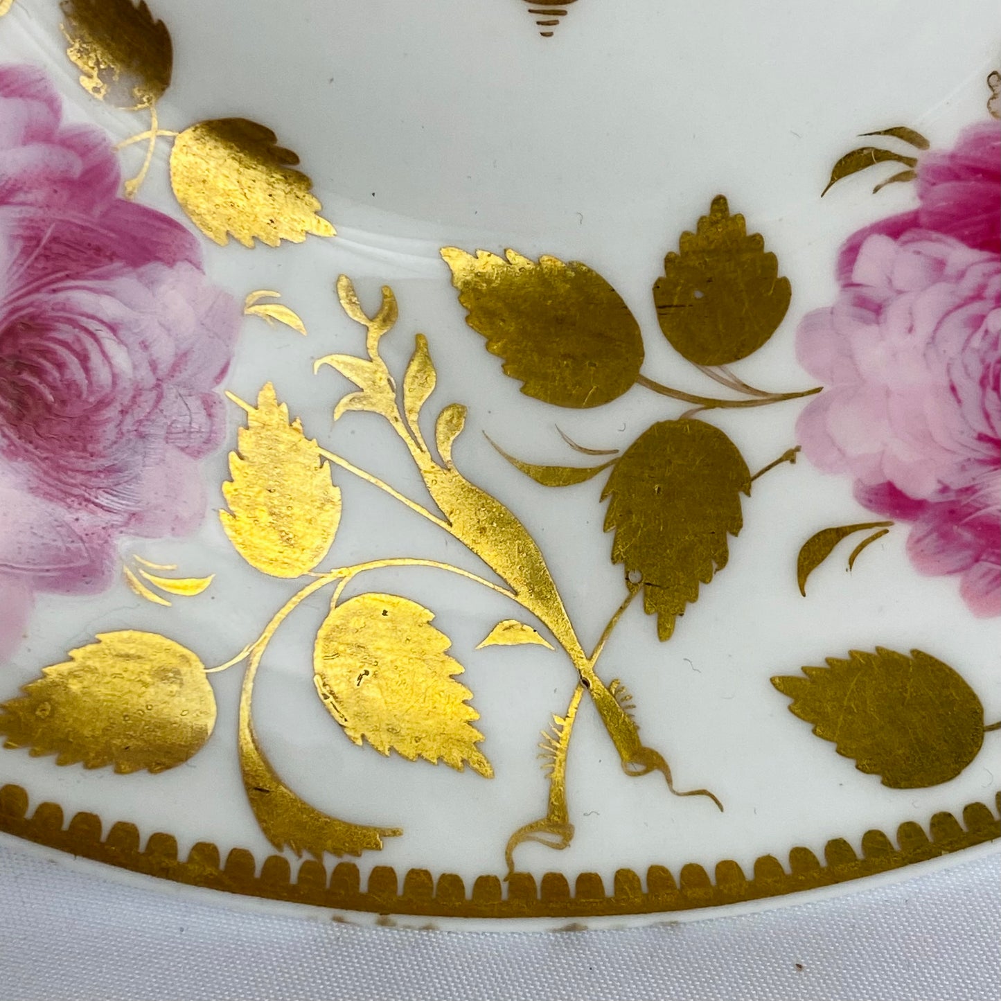 19thc Antique c1820 Spode Trio ~ Tea Cup, Coffee Cup & Saucer~#3886~Gold Gilt~Roses