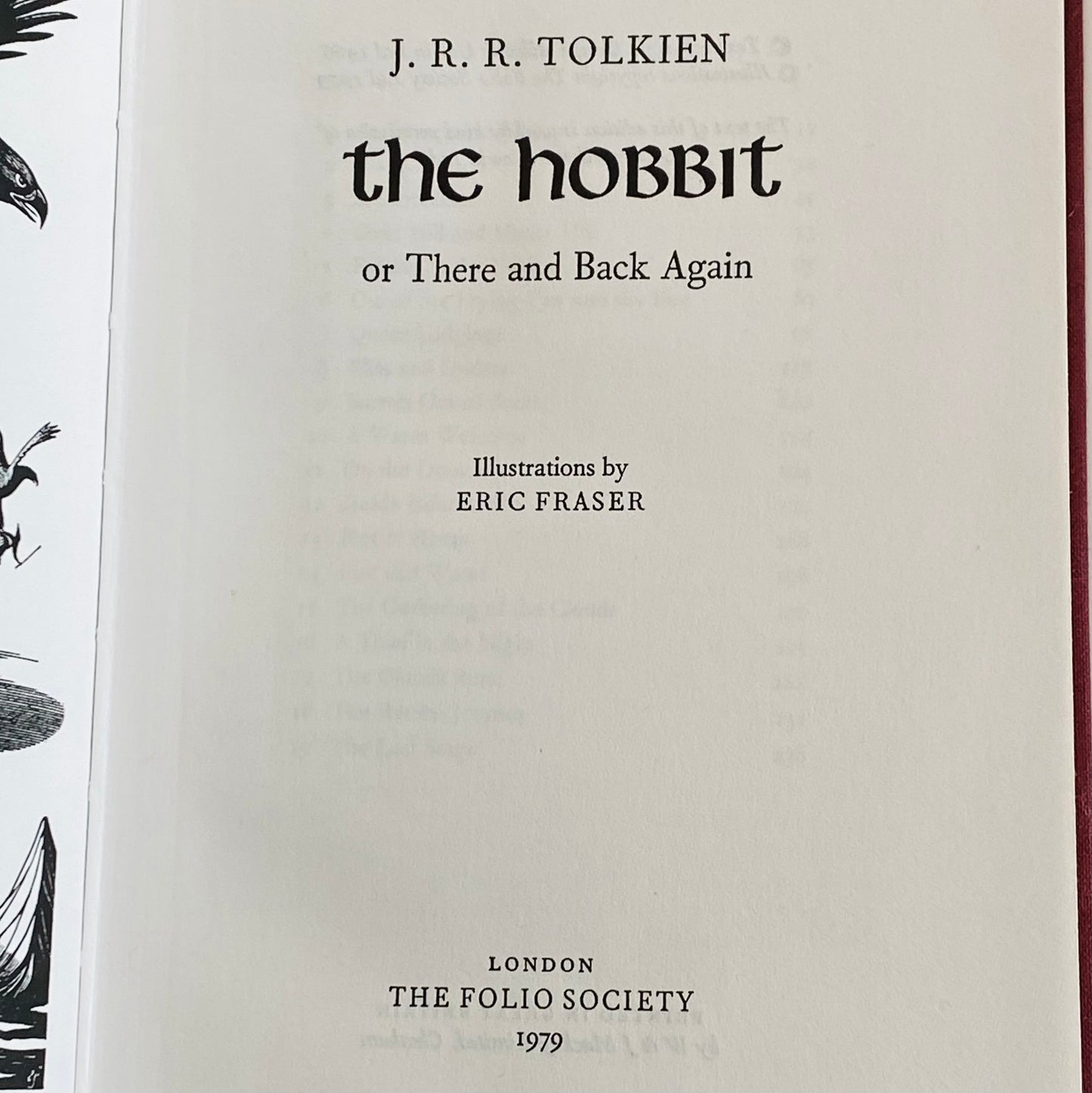 The Hobbit by J.R.R. Tolkien Folio Society First Edition Illustrated Eric Fraser 1979