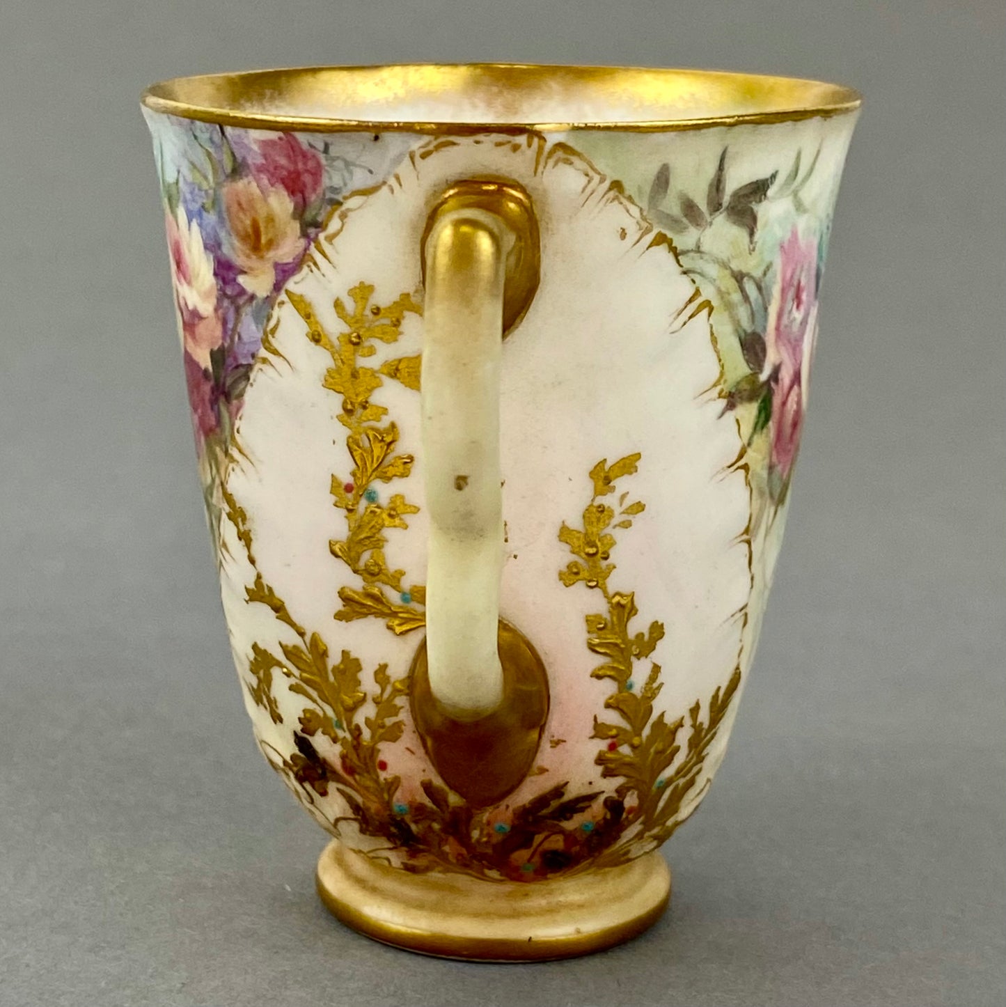 Doulton Burslem 19thc Coffee Cup Antique Demitasse Espresso Gold Gilt c1887