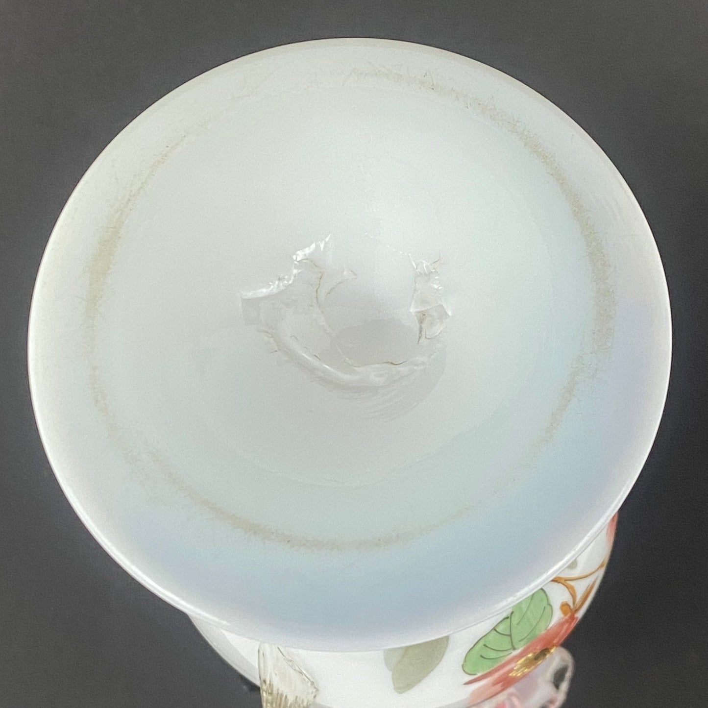 Rare Pair Fenton Vases Vtg c1940s Silver Crest Ruffle Milk Glass Pink & White