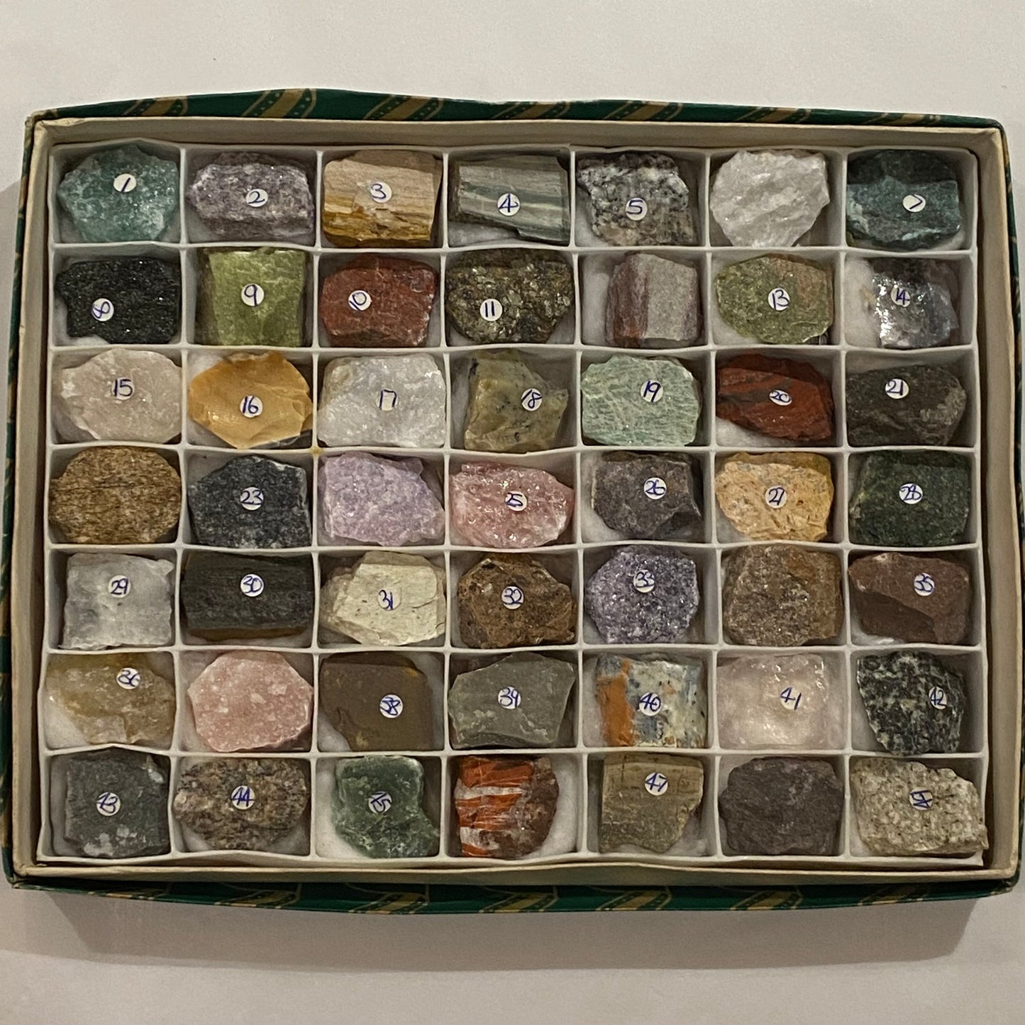 49 Vintage Shona Stones African Crystal Mineral Natural Rock Geology Specimen Set