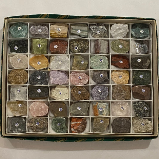 49 Vintage Shona Stones African Crystal Mineral Natural Rock Geology Specimen Set