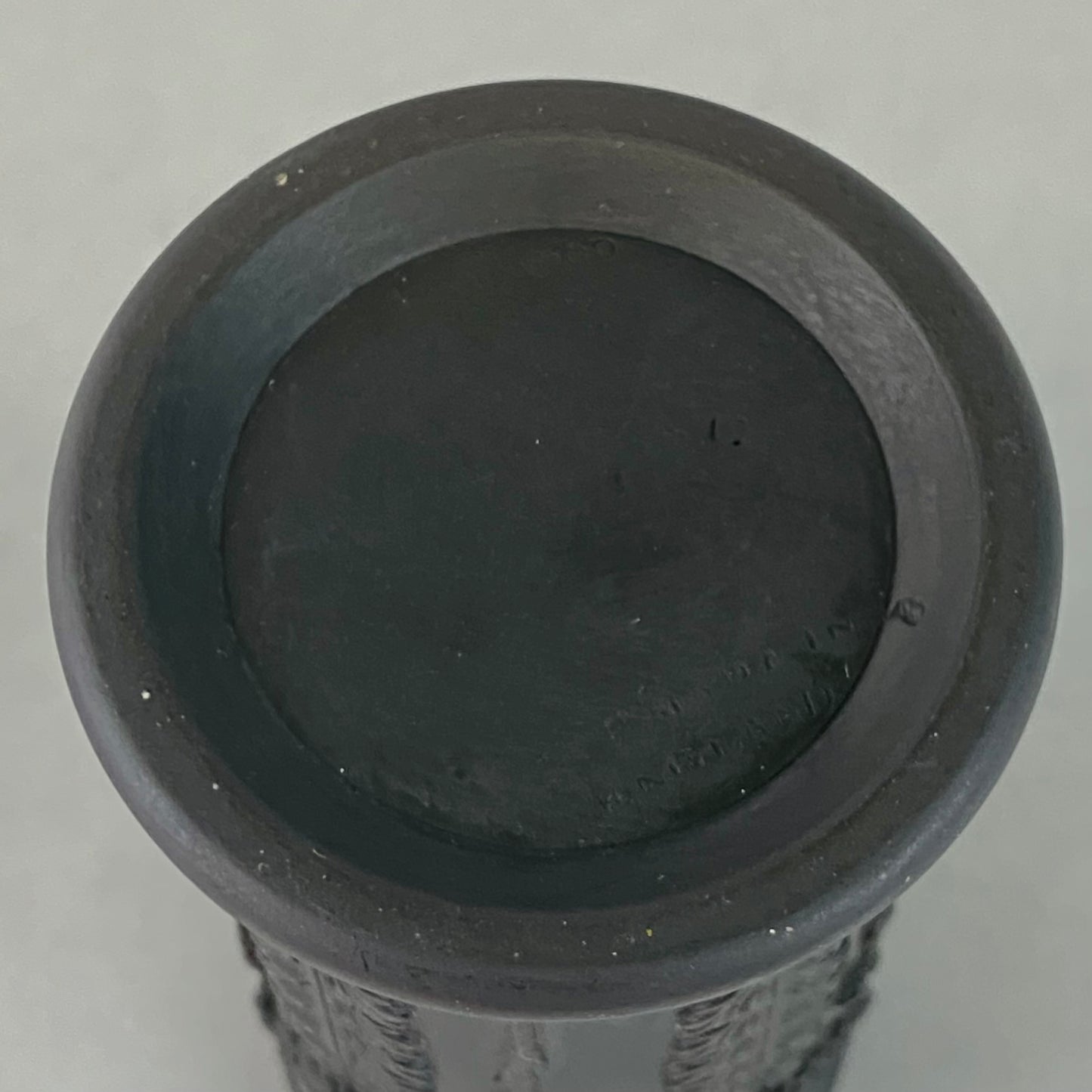 Wedgwood Black Basalt Antique Pair Pillar Spill Vases c1902 English Stoneware