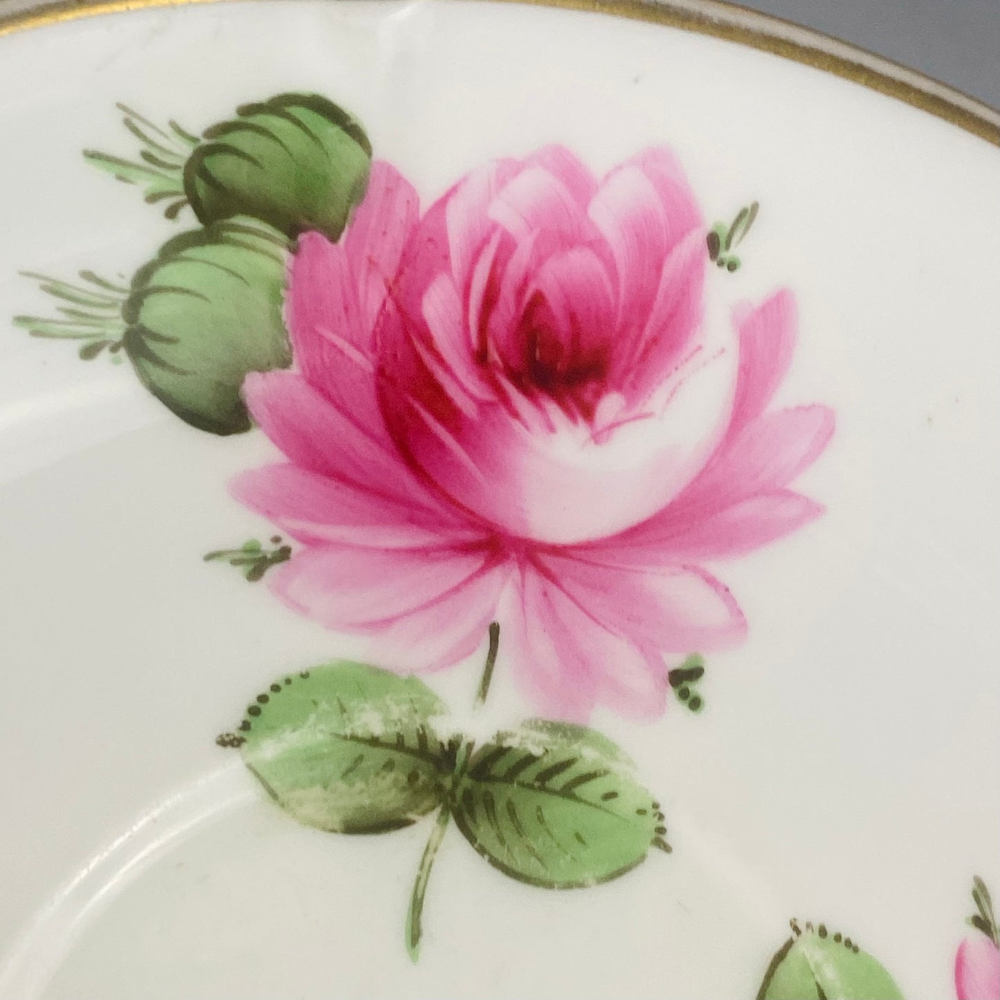 Antique Hammersley Breakfast Cup & Saucer Artist D Millington Pink Rose #13677
