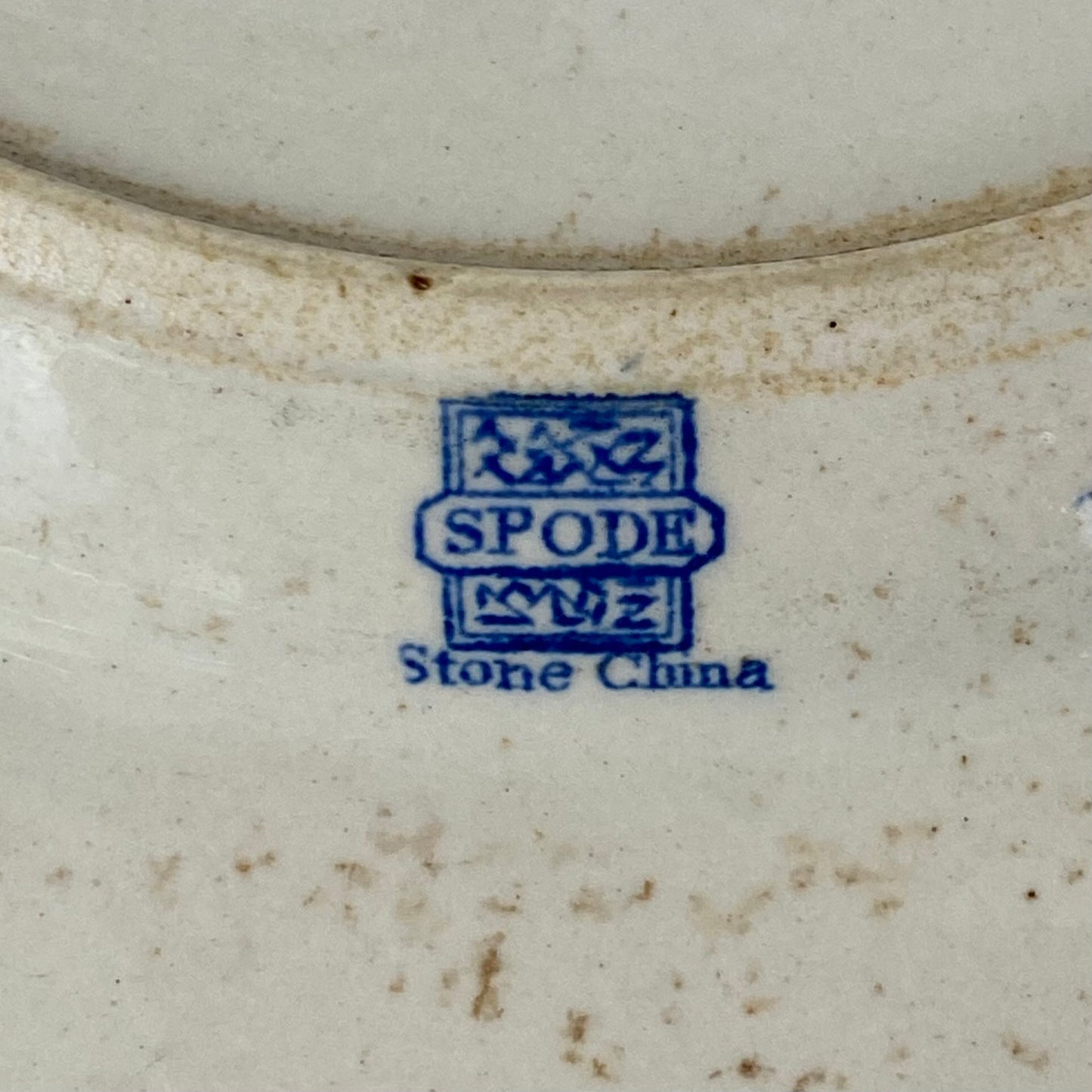 Spode Antique 2 Plates Stone China Grasshopper Pattern c1815 VGC