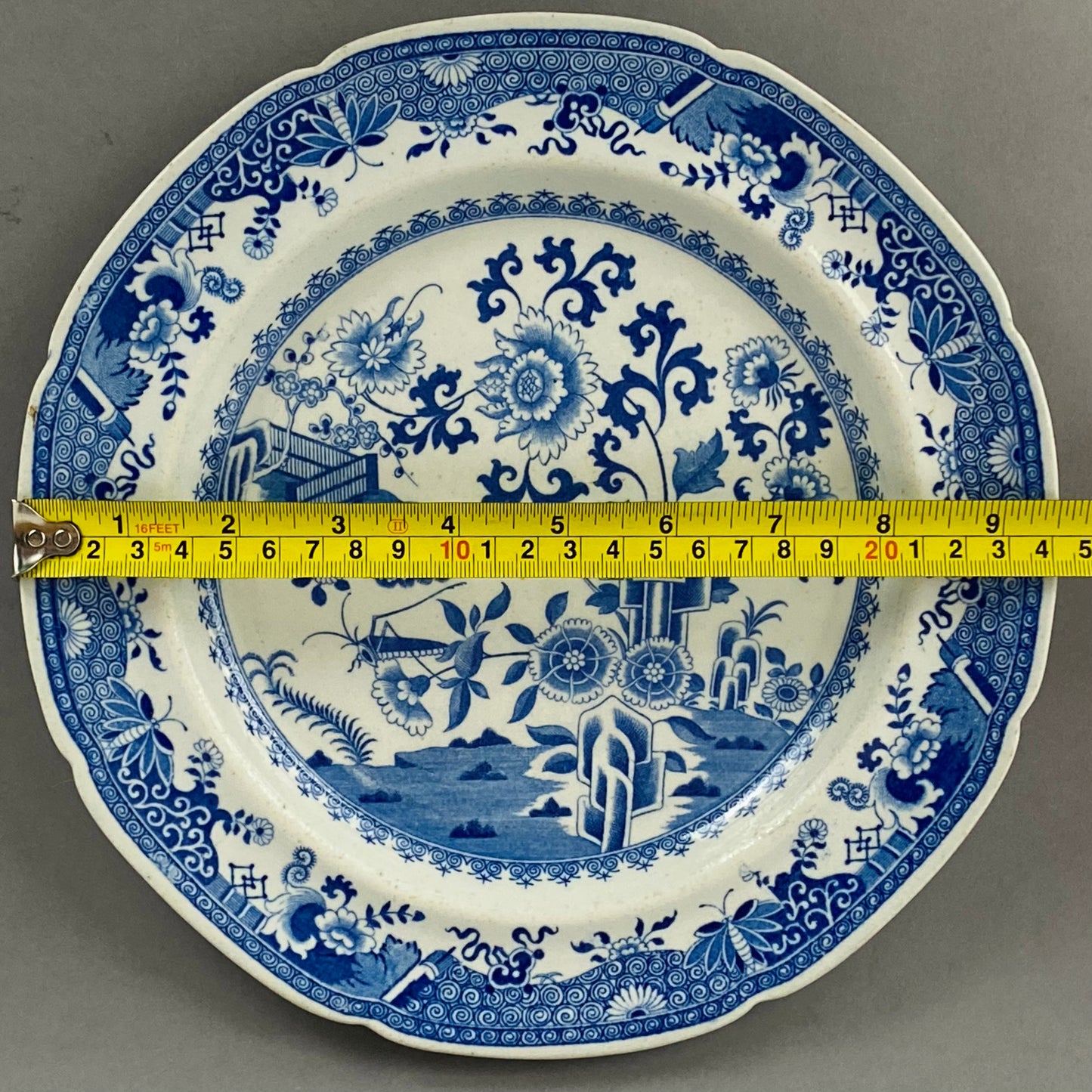 Spode Antique 2 Plates Stone China Grasshopper Pattern c1815 VGC