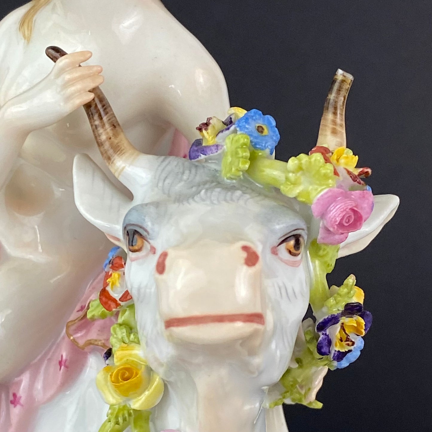 Carl Thieme Europa & The Bull Antique Porcelain Figurine Group 19thc