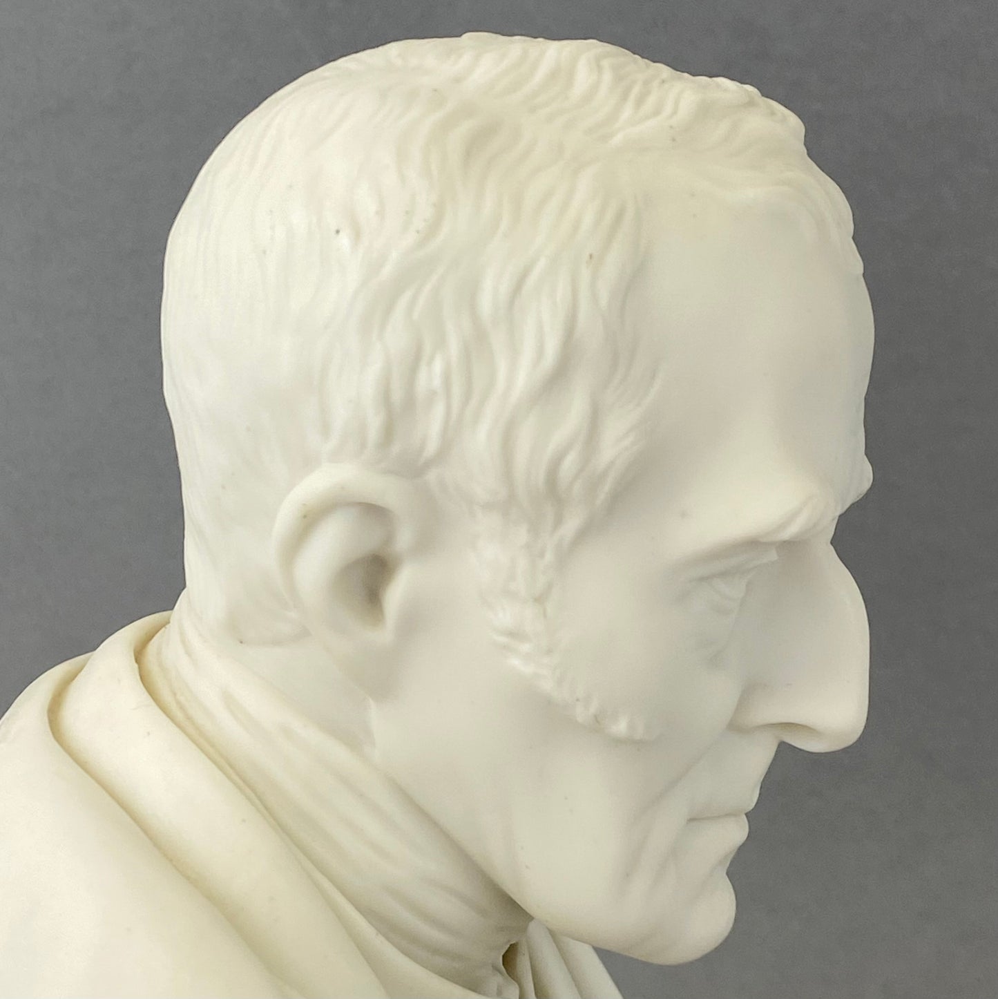 Coalport Porcelain by Joseph Pitts Parian Bust Duke of Wellington Antique c1852
