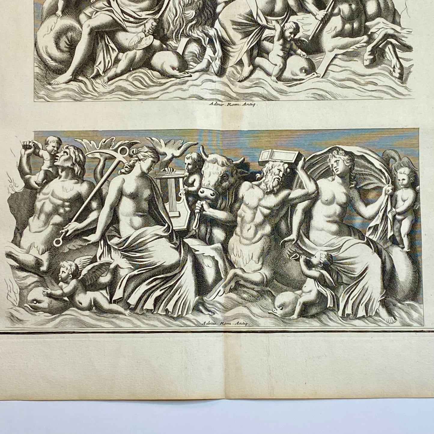 18th century copperplate engraving paper detail antique print