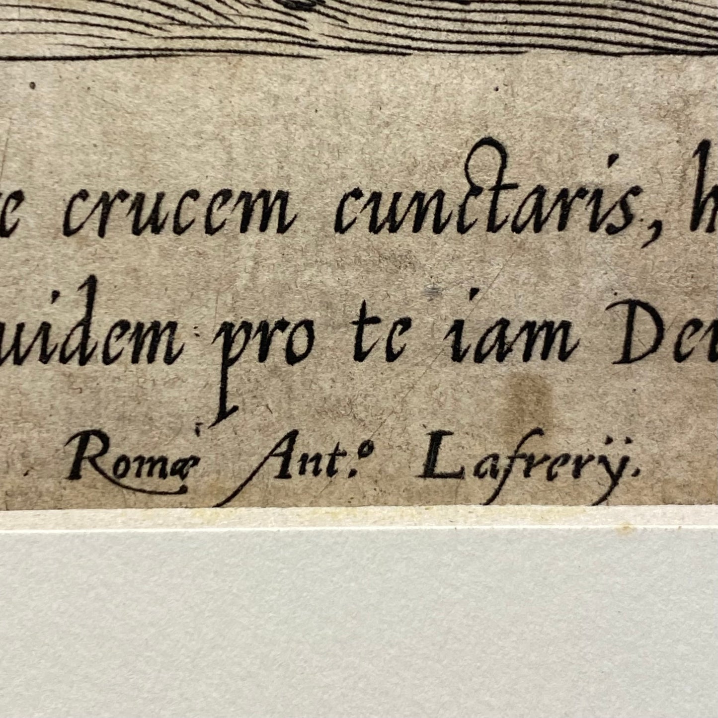 Antique Renaissance Crucifixion Engraving c.1568 by Clovio, Cort, Lafreri Print