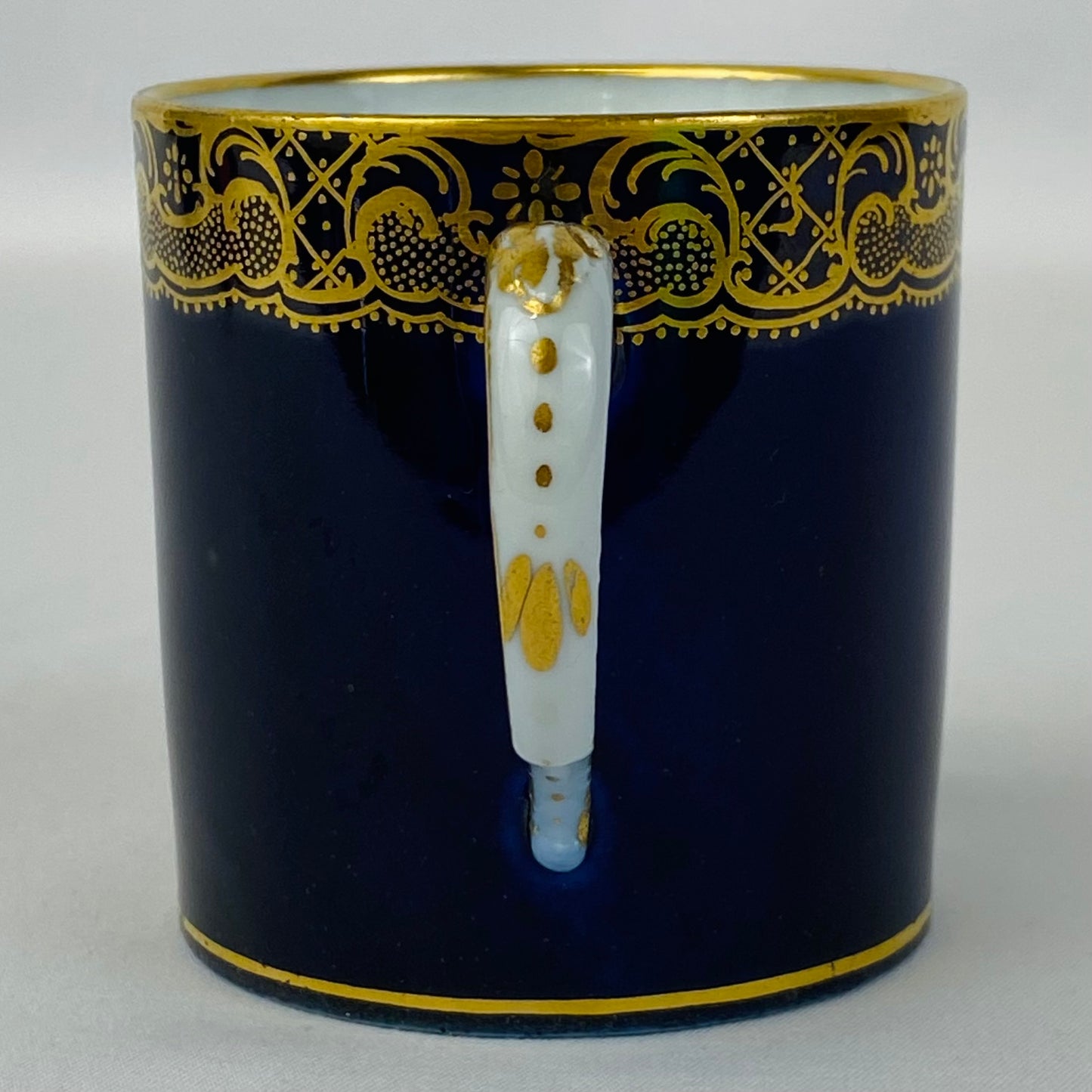 Sevres Coffee Cup Antique Porcelain Gold Gilt Imperial / Royal Initial P & Crown 19thc