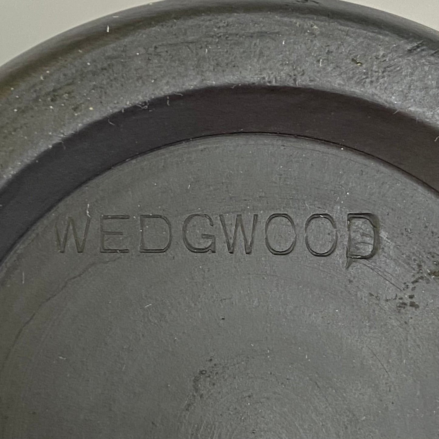 Wedgwood Black Basalt Antique Pair Pillar Spill Vases c1902 English Stoneware