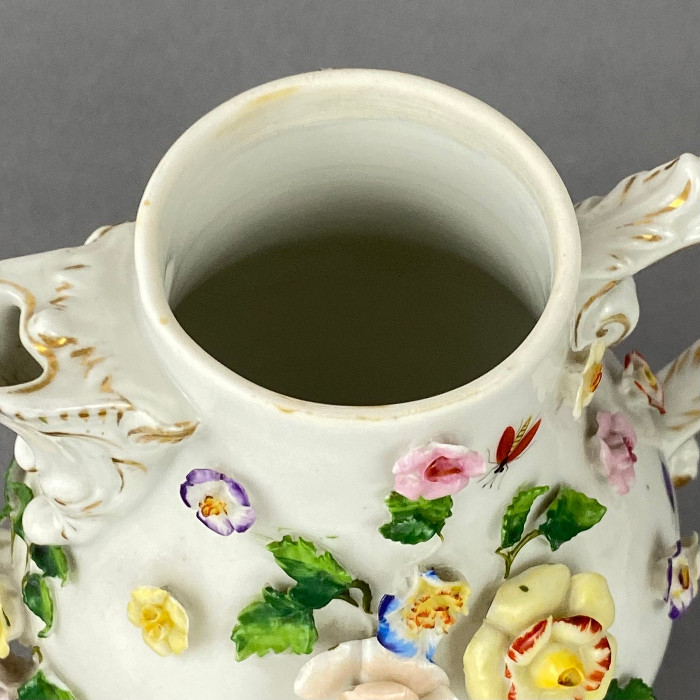 Antique Tea / Coffee Pot Set Meissen style Ernst Bohne Söhne Porcelain c1878+