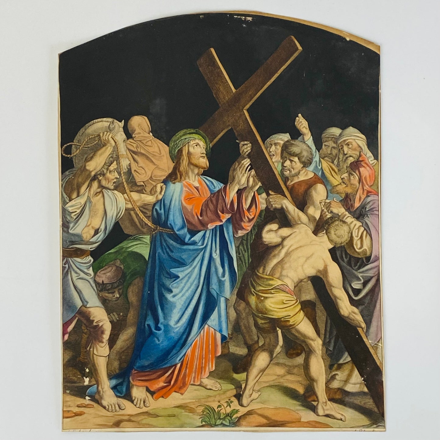 14 Antique Etchings c1860 Church Salvage The Stations of The Cross by Fuhrich