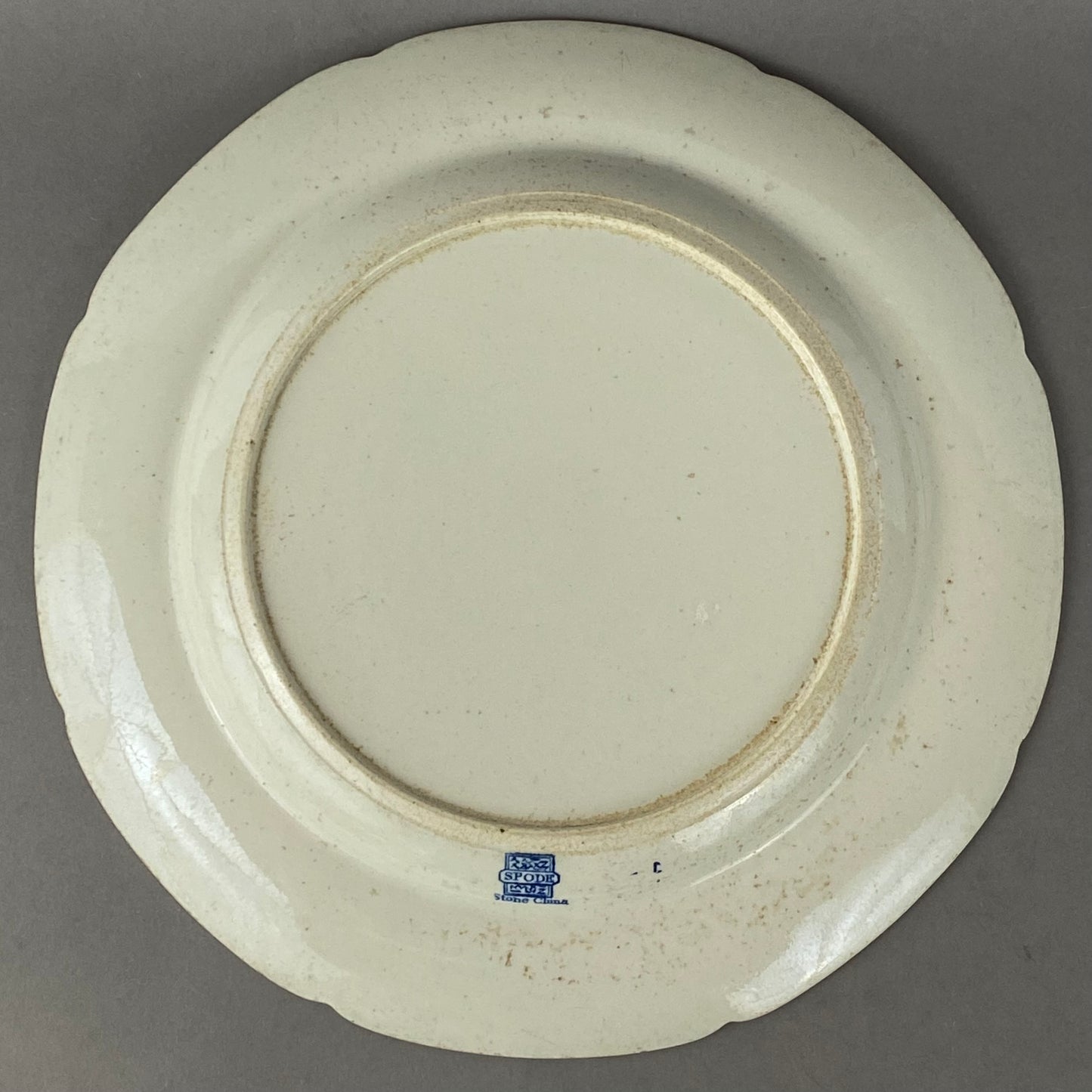 Spode Antique 2 Plates Stone China Grasshopper Pattern c1815 VGC