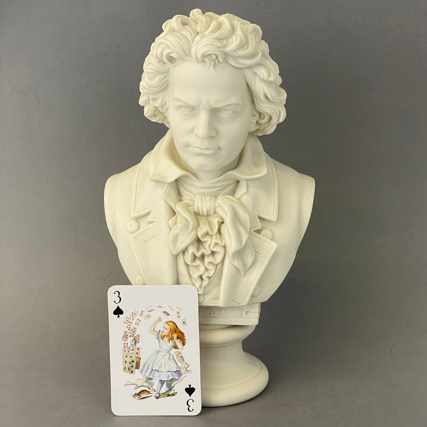 Antique 19thc Parian Porcelain Bust Composer Beethoven by Robinson & Leadbeater