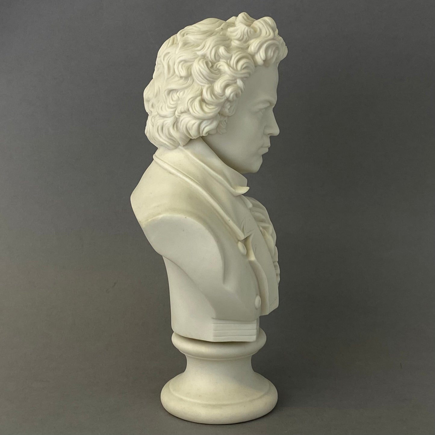 Antique 19thc Parian Porcelain Bust Composer Beethoven by Robinson & Leadbeater