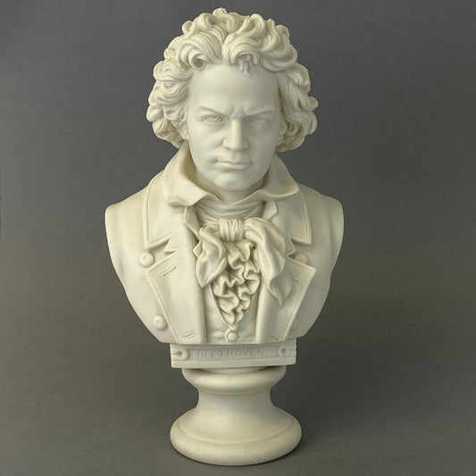 Antique 19thc Parian Porcelain Bust Composer Beethoven by Robinson & Leadbeater