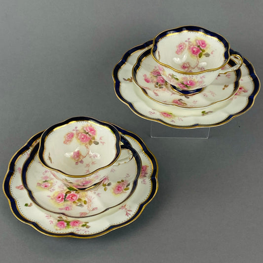 Cup & Saucer Trios Antique George Jones c1891 Gold Gilt #A1663