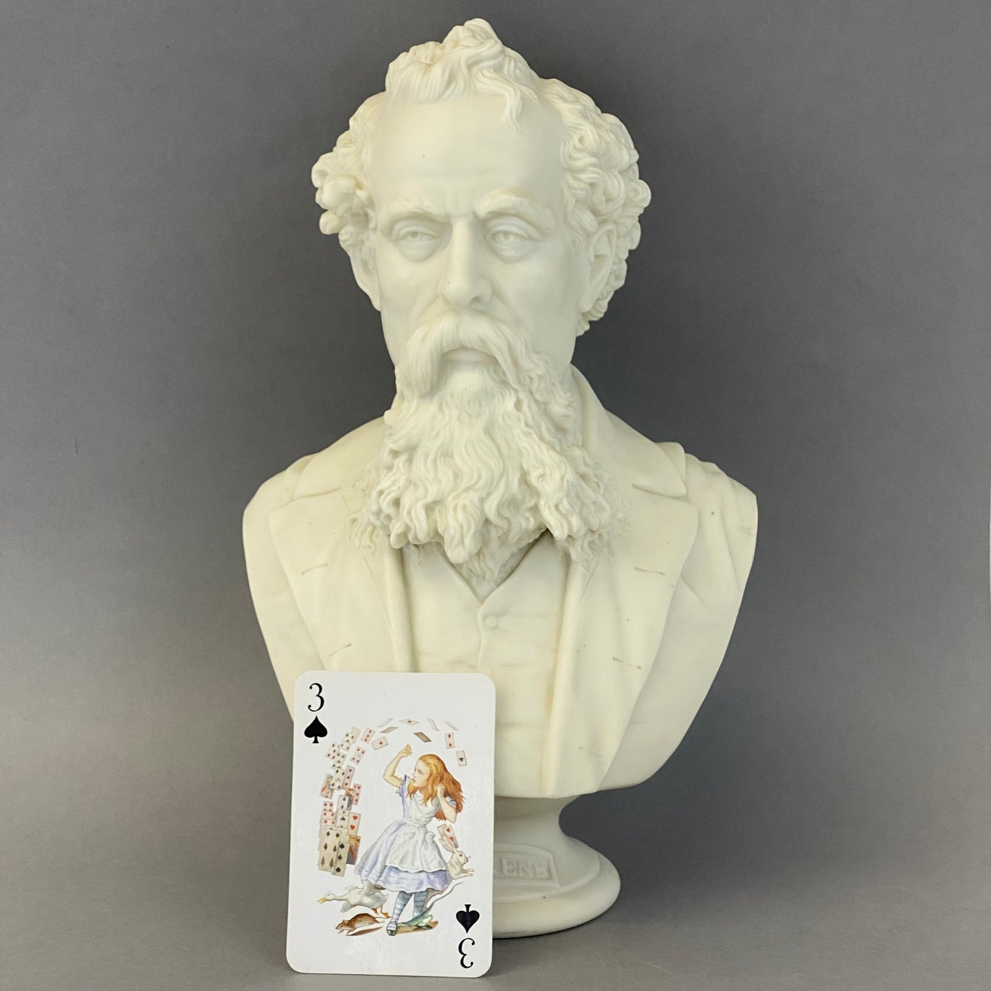Antique Bridgwood & Clarke Parian Porcelain Bust of Charles Dickens c1860