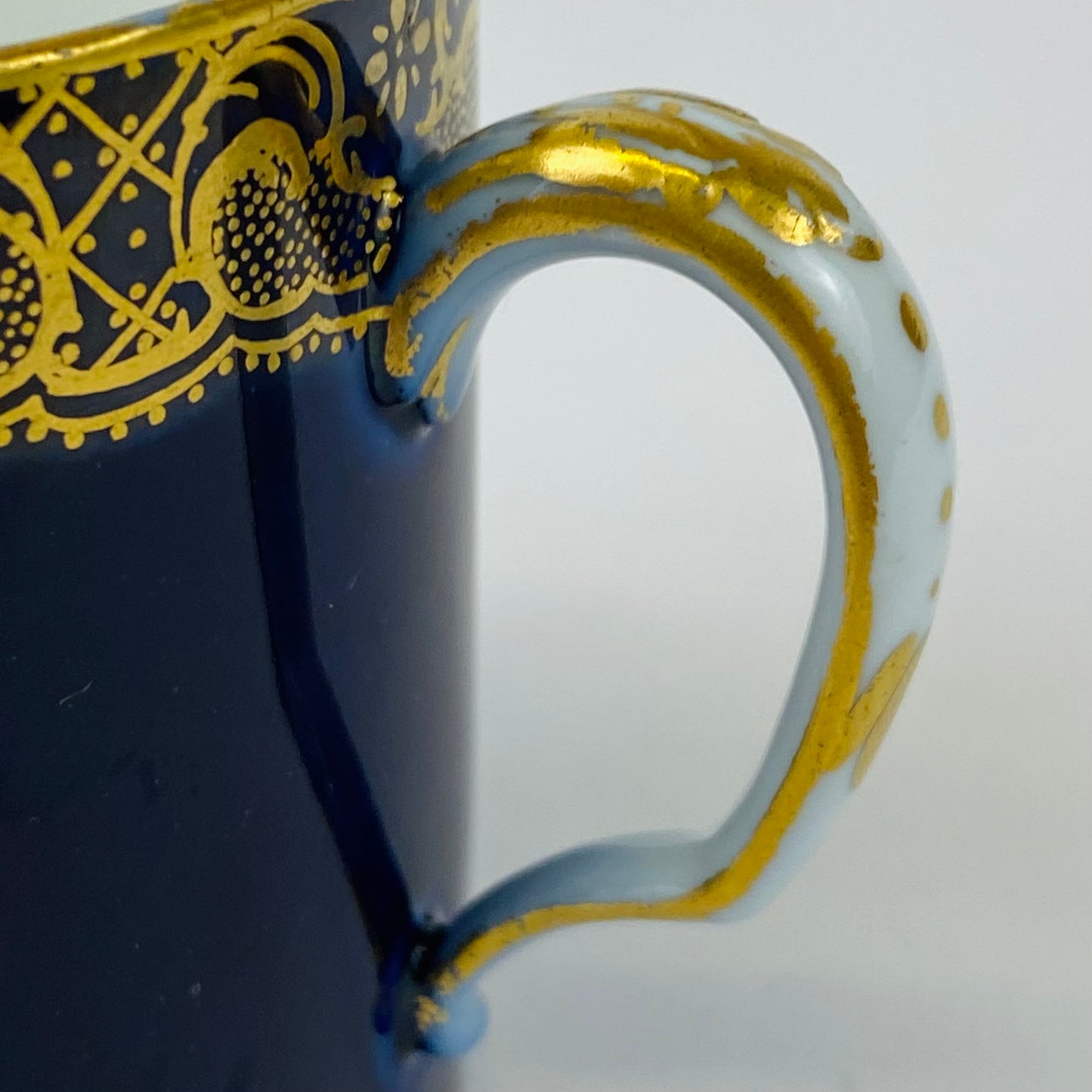 Sevres Coffee Cup Antique Porcelain Gold Gilt Imperial / Royal Initial P & Crown 19thc