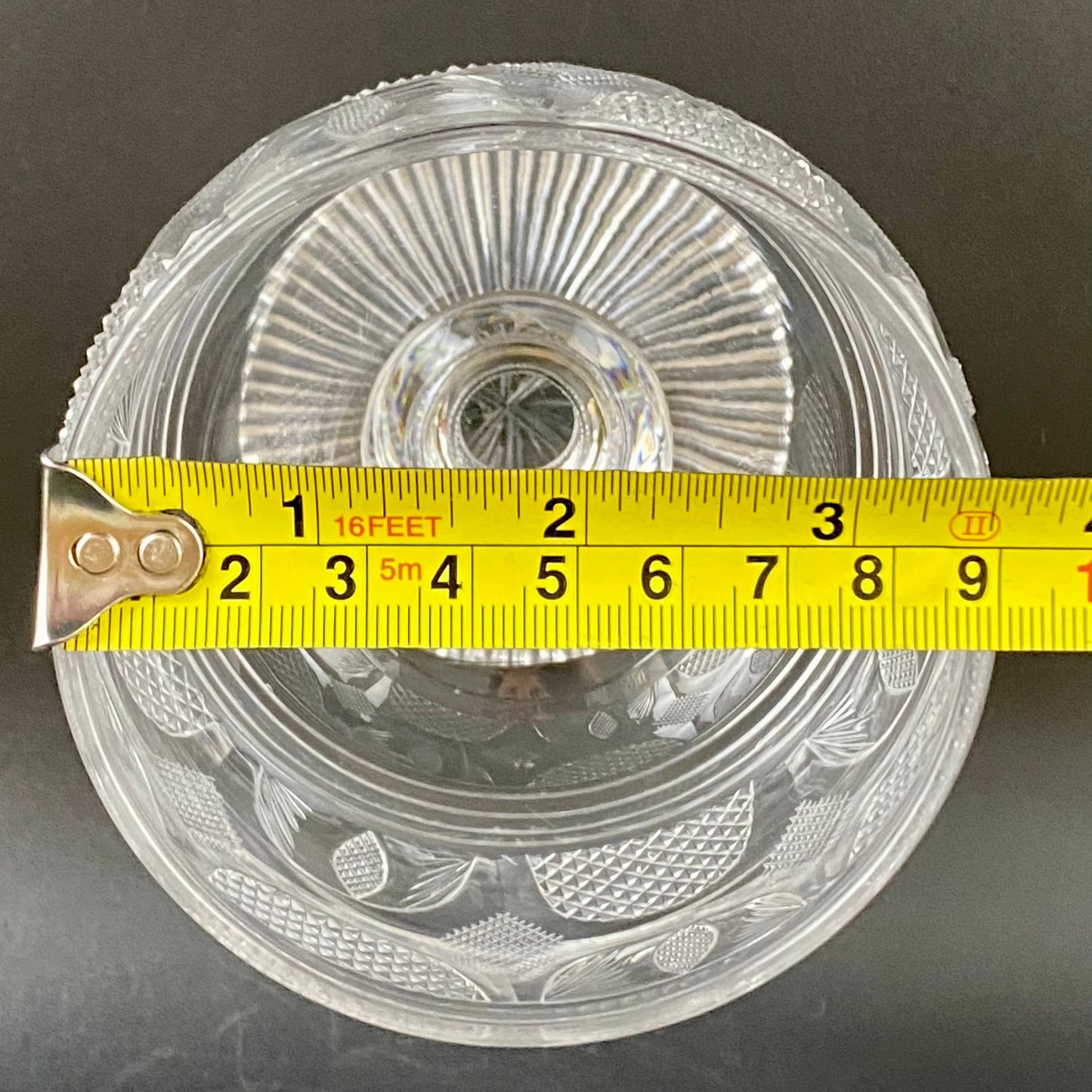 Regency Rummer Antique 19thc Anglo / Irish Glass Large Crystal Hand Cut Goblet 5"