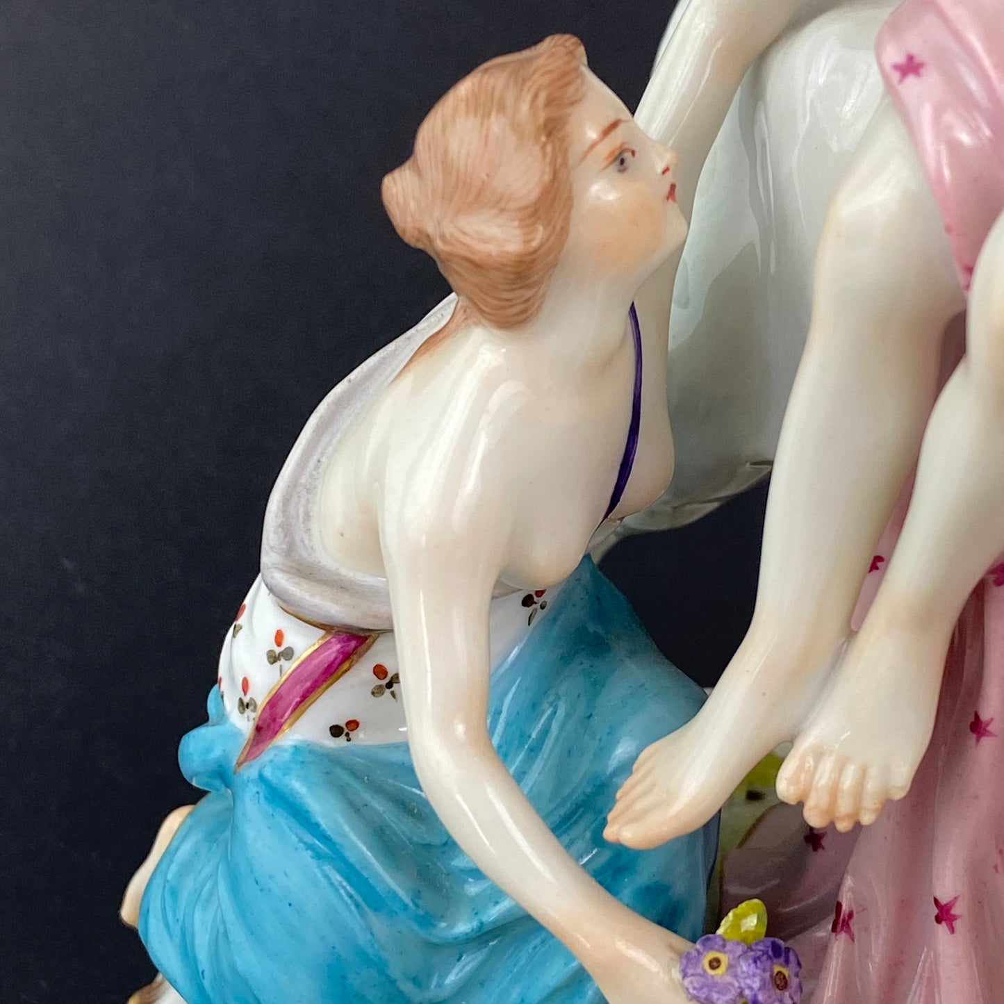 Carl Thieme Europa & The Bull Antique Porcelain Figurine Group 19thc