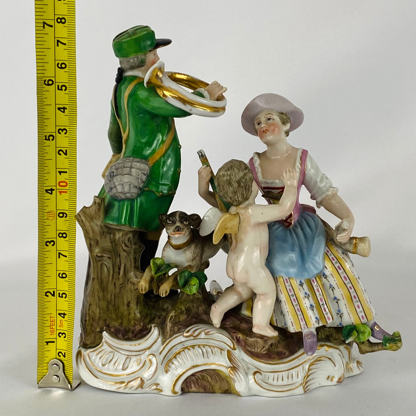 Meissen Style Antique Porcelain Figurine JR mark 19thc