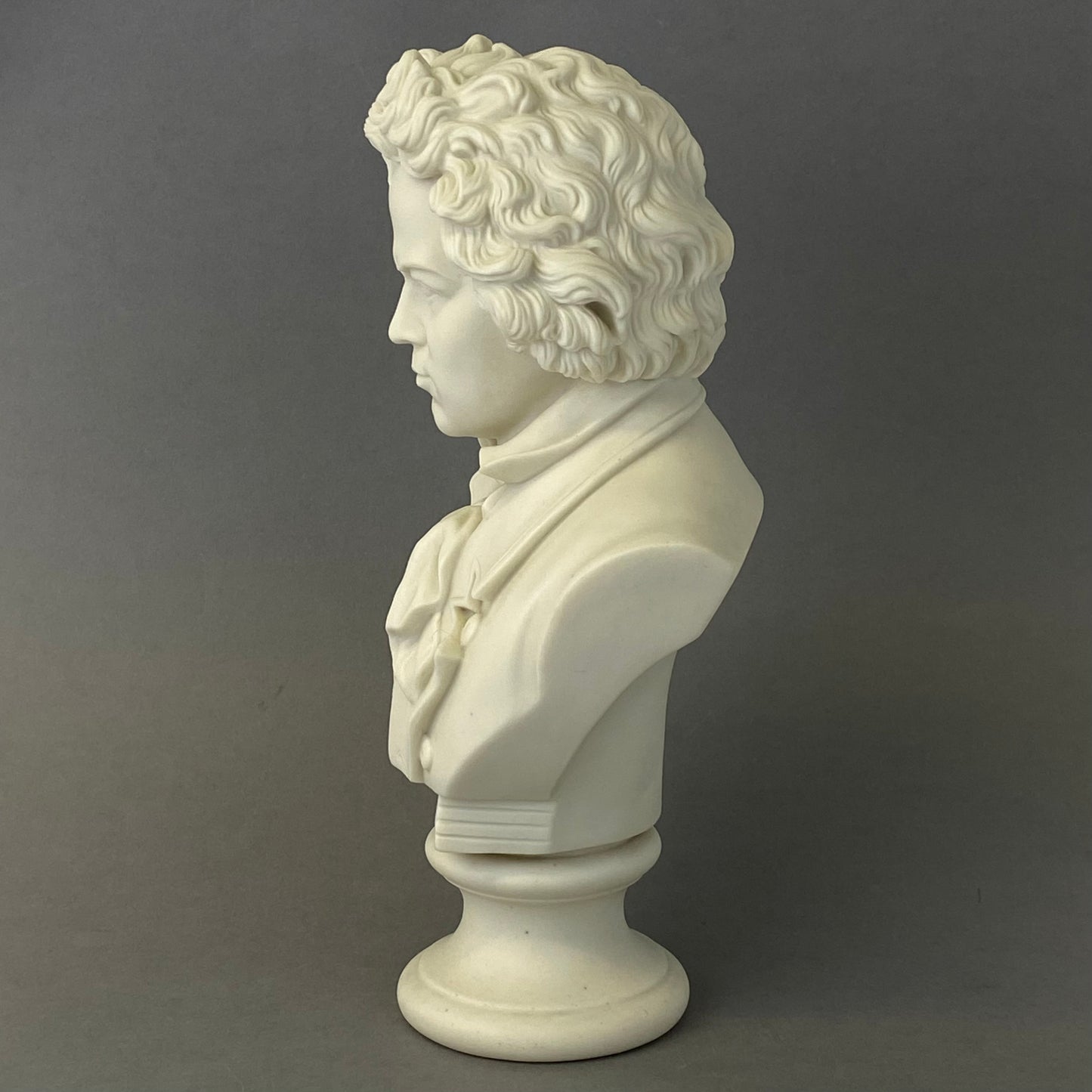Antique 19thc Parian Porcelain Bust Composer Beethoven by Robinson & Leadbeater