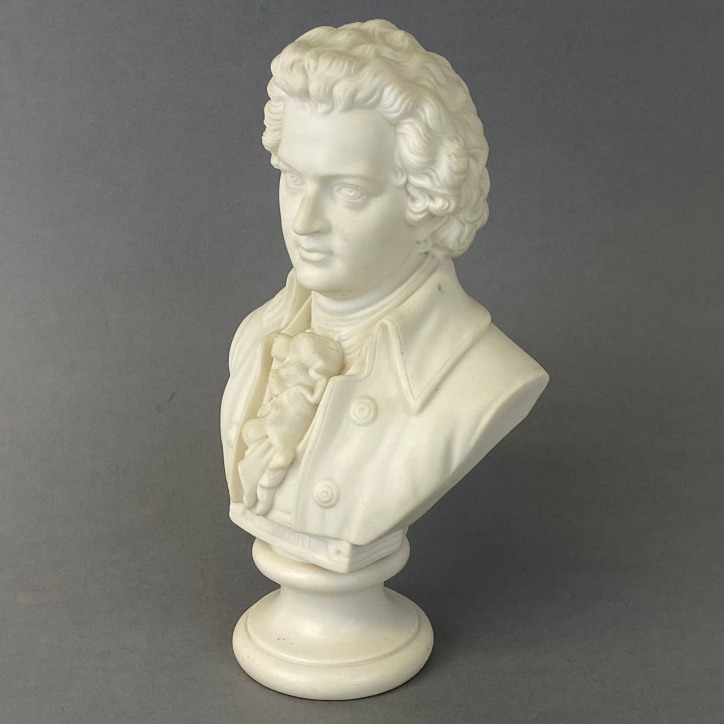 Antique 19thc Parian Porcelain Bust Composer Mozart by Robinson & Leadbeater