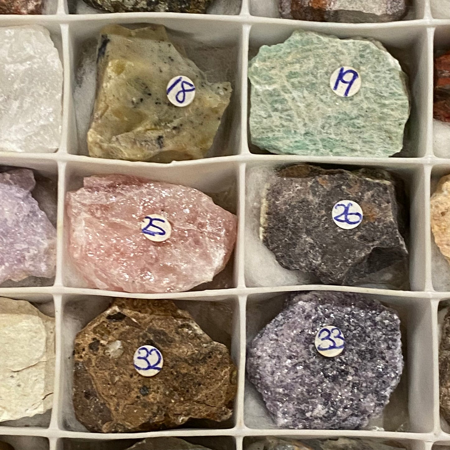 49 Vintage Shona Stones African Crystal Mineral Natural Rock Geology Specimen Set