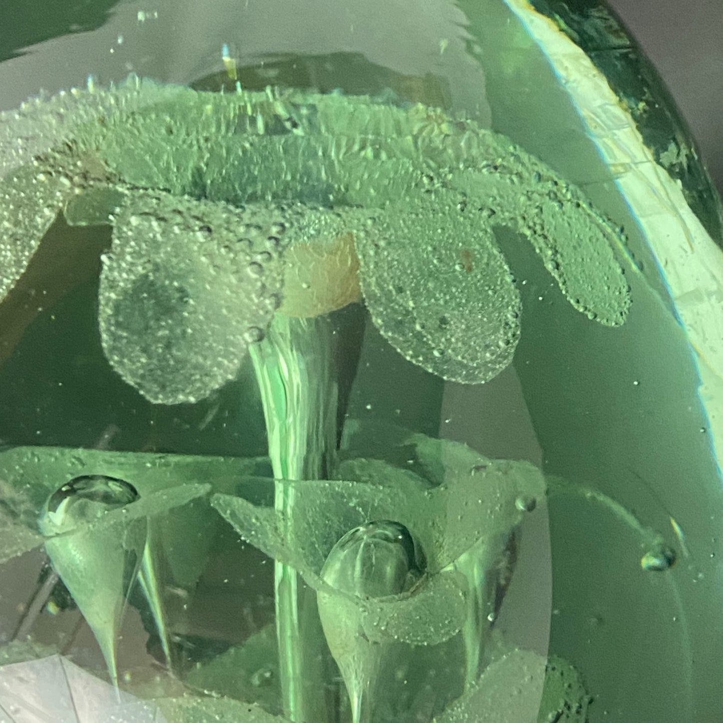 Victorian Green Bottle Dump Glass Antique Paperweight or Door Stop