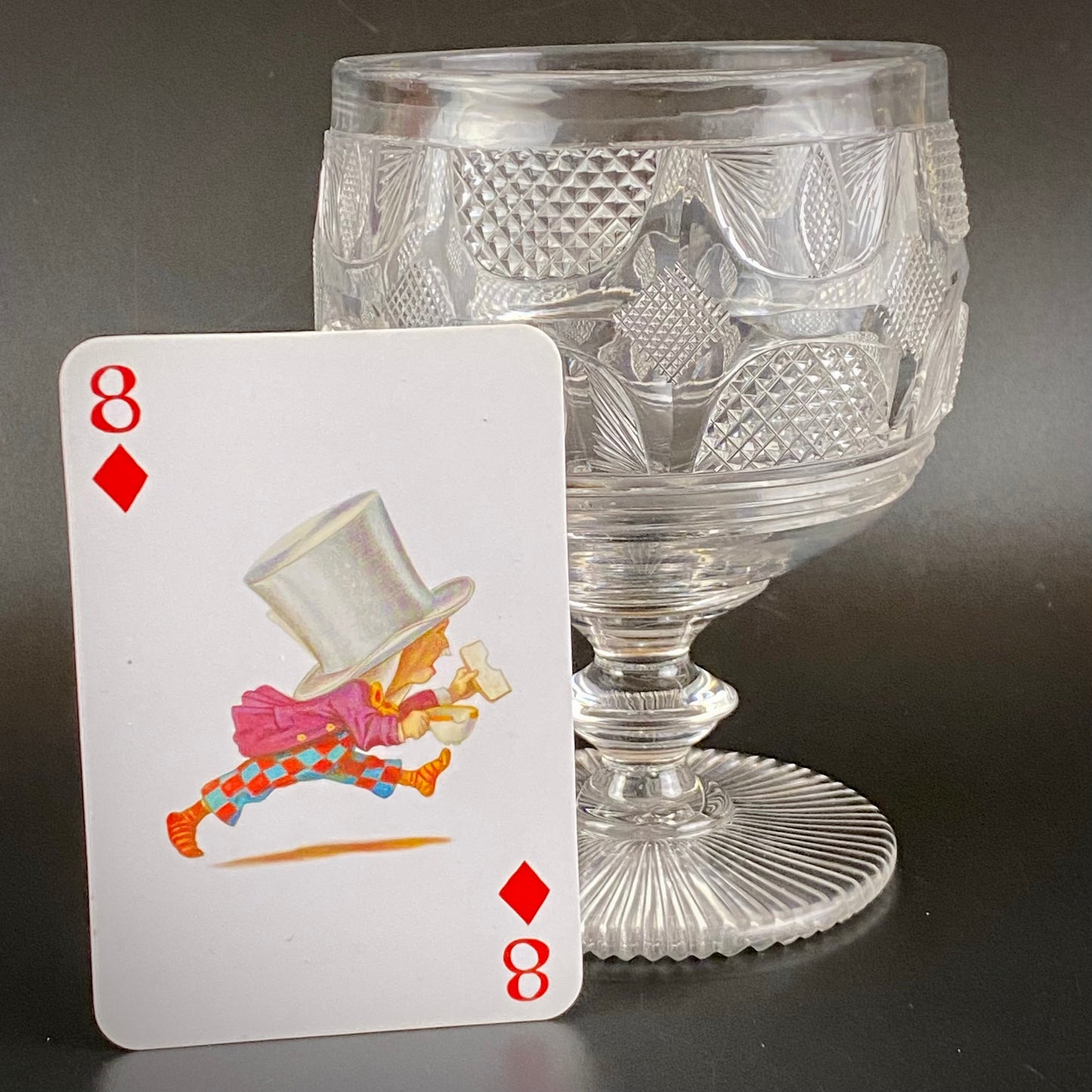 Regency Rummer Antique 19thc Anglo / Irish Glass Large Crystal Hand Cut Goblet 5"