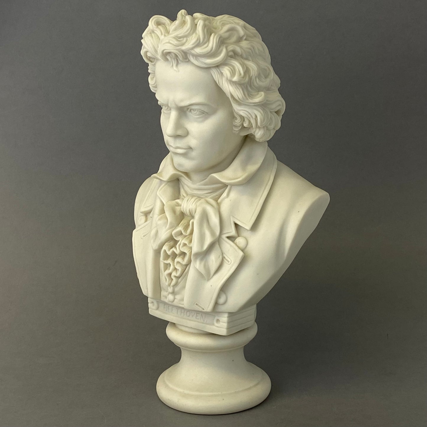 Antique 19thc Parian Porcelain Bust Composer Beethoven by Robinson & Leadbeater