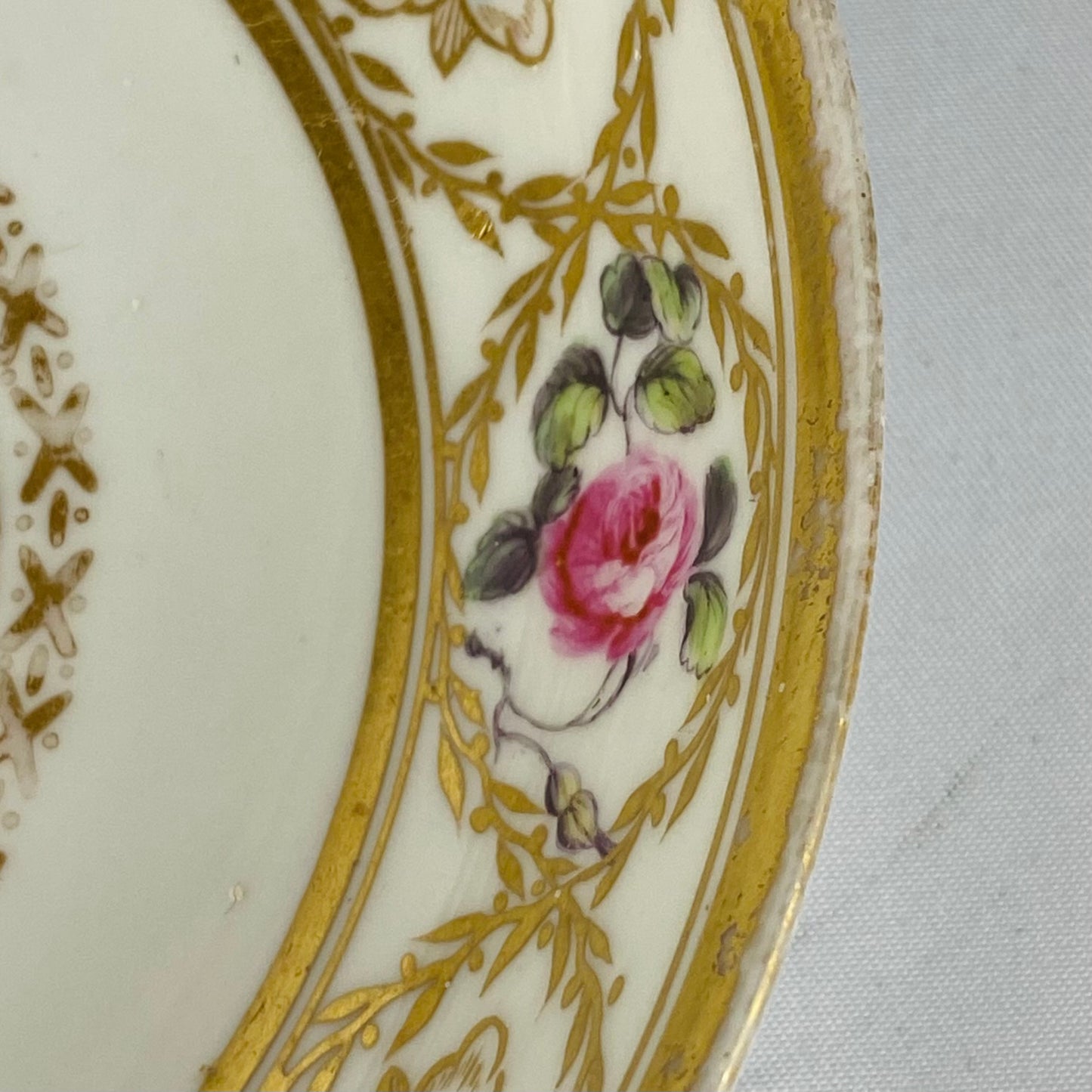 Antique Pinxton Porcelain c1800 Billingsley Mansfield Decorated Saucer