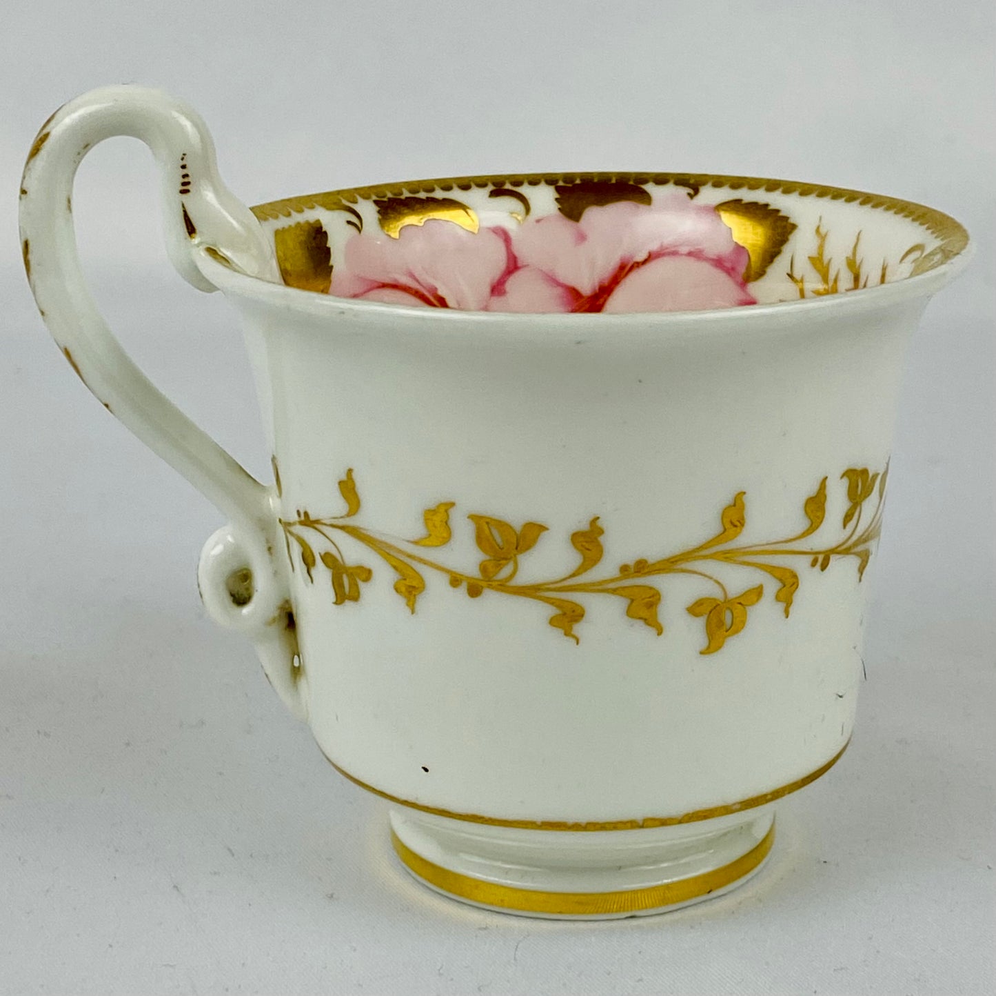 19thc Antique c1820 Spode Trio ~ Tea Cup, Coffee Cup & Saucer~#3886~Gold Gilt~Roses