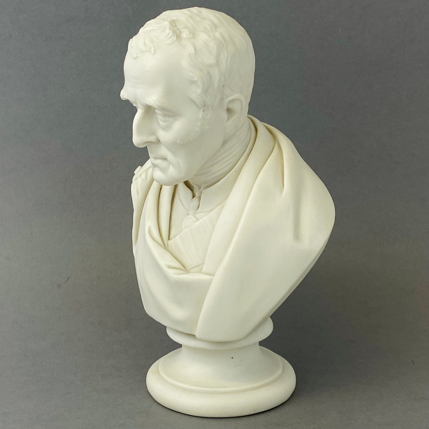 Coalport Porcelain by Joseph Pitts Parian Bust Duke of Wellington Antique c1852