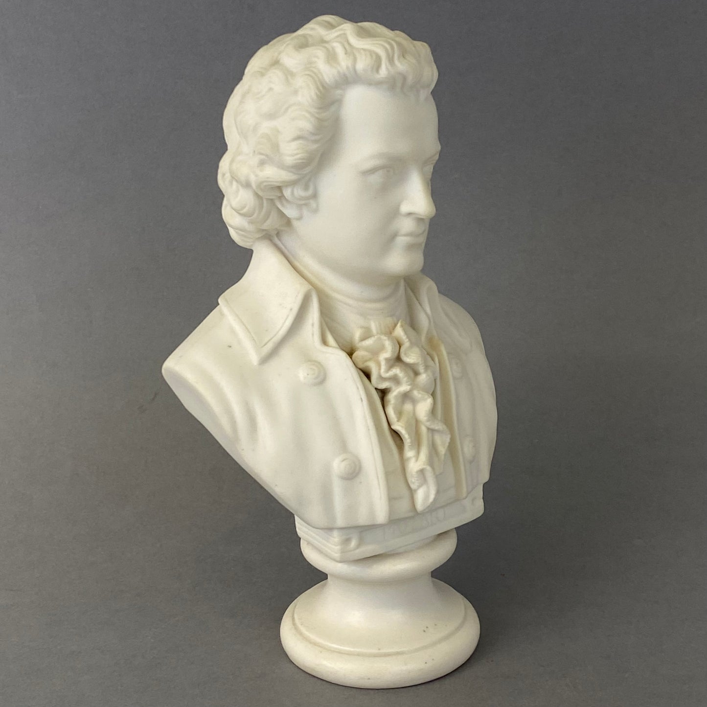 Antique 19thc Parian Porcelain Bust Composer Mozart by Robinson & Leadbeater
