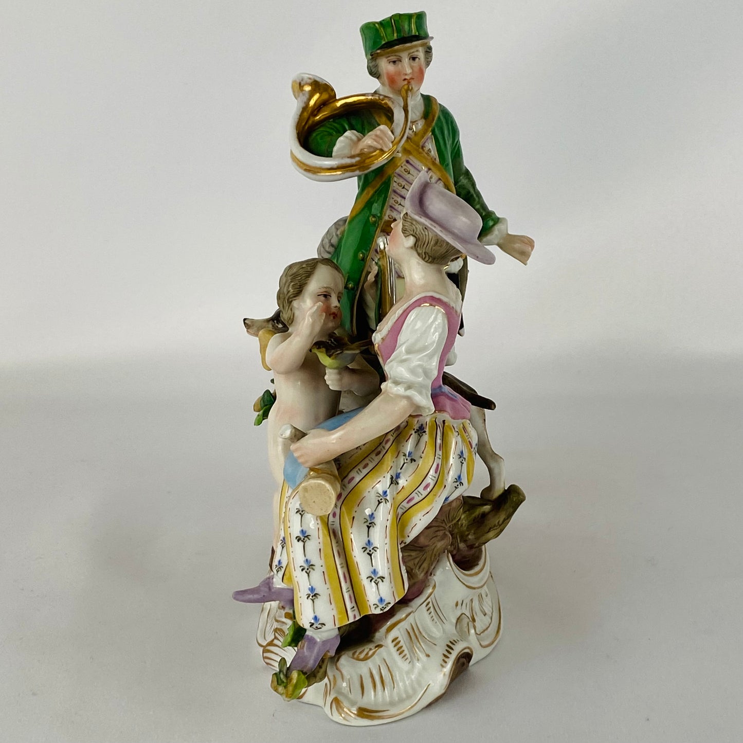 Meissen Style Antique Porcelain Figurine JR mark 19thc