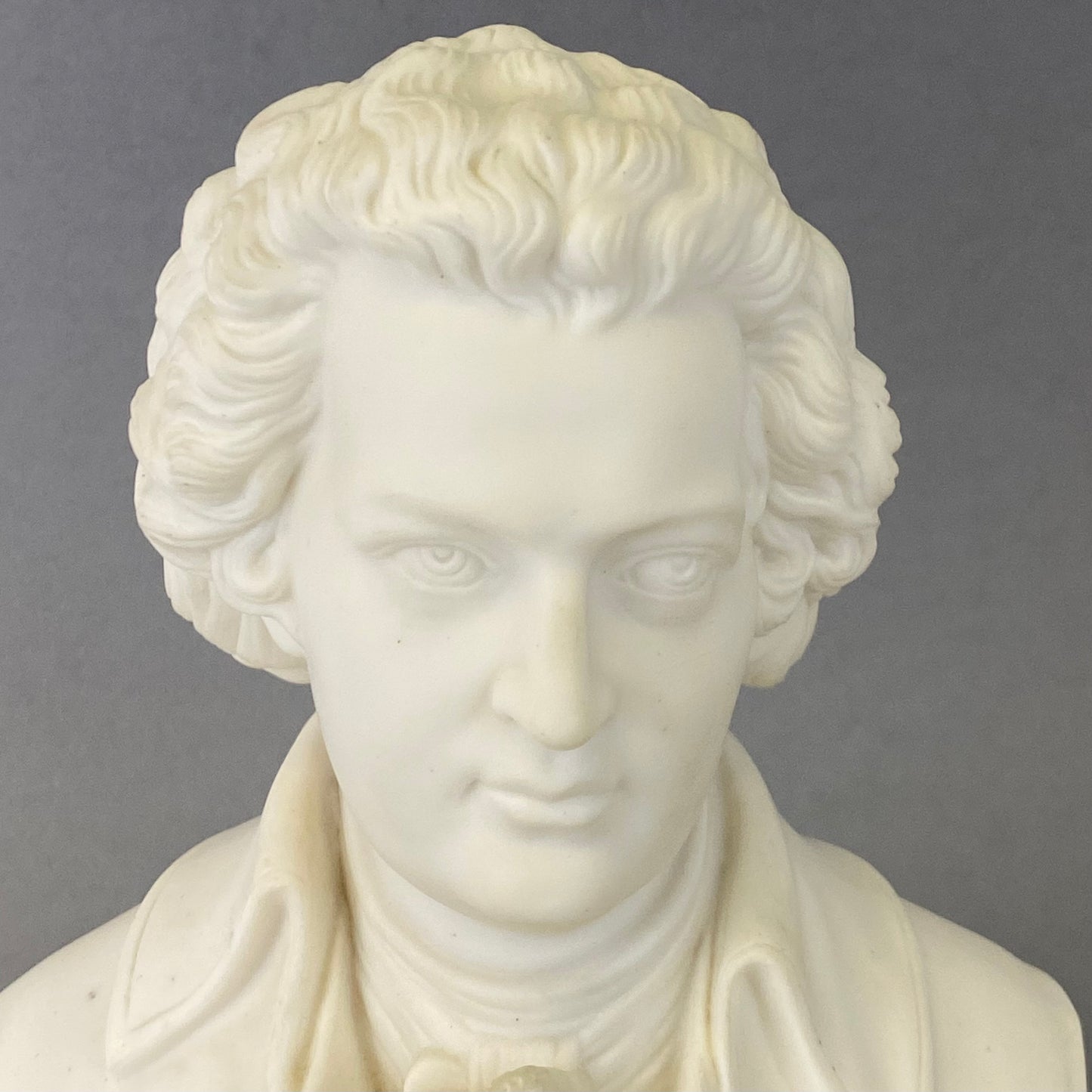 Antique 19thc Parian Porcelain Bust Composer Mozart by Robinson & Leadbeater