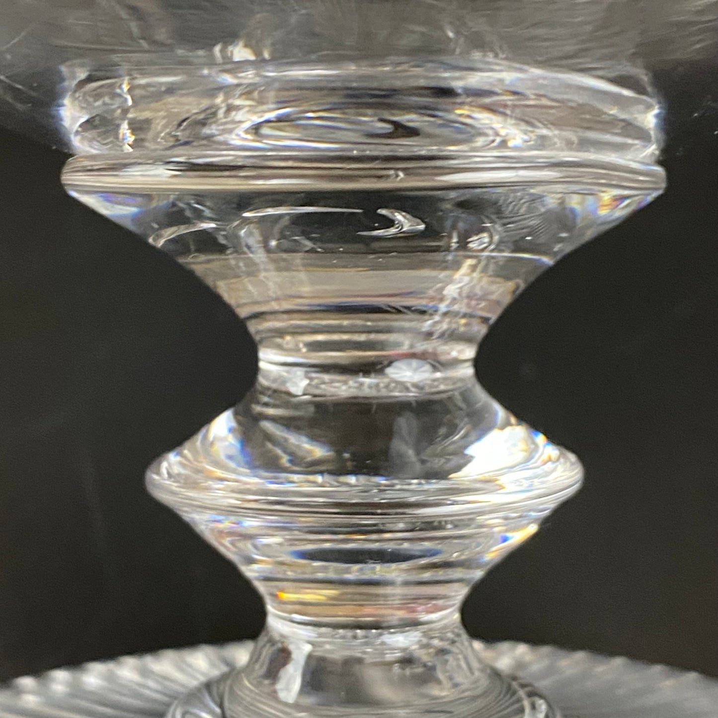 Regency Rummer Antique 19thc Anglo / Irish Glass Large Crystal Hand Cut Goblet 5"