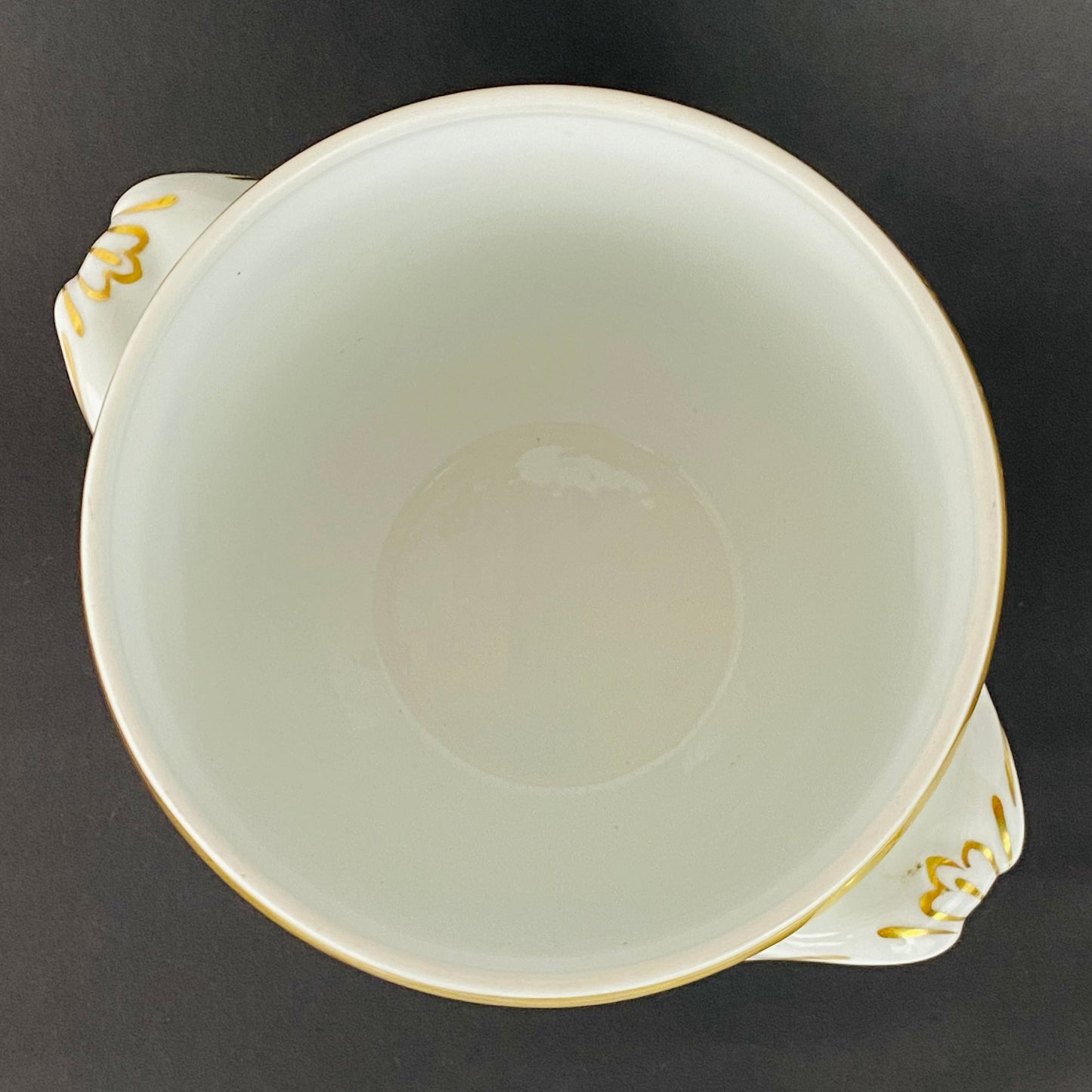 Vista Alegre Pratochin Planter 20thc Vintage Porcelain Cache Gilt Plant Pot