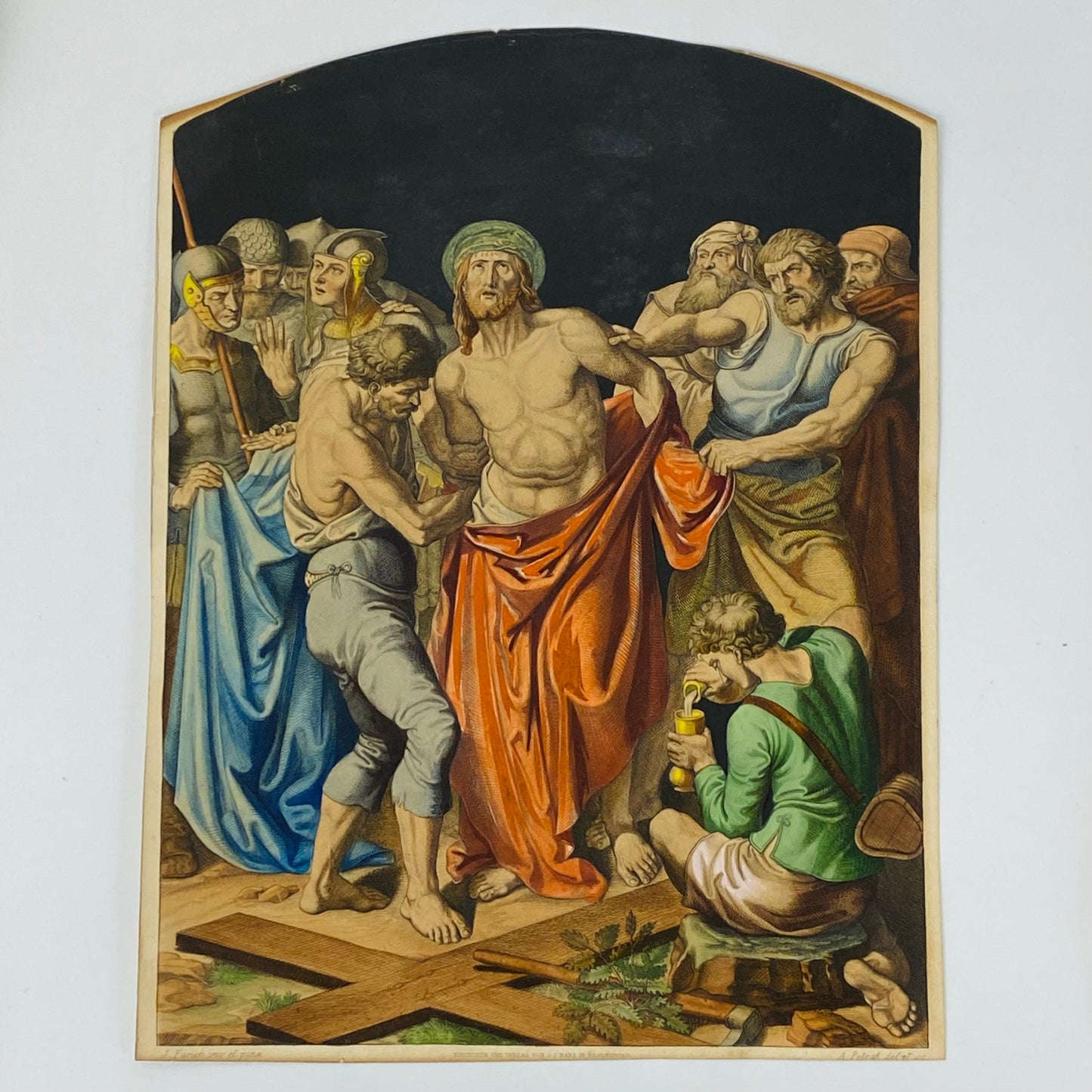 14 Antique Etchings c1860 Church Salvage The Stations of The Cross by Fuhrich