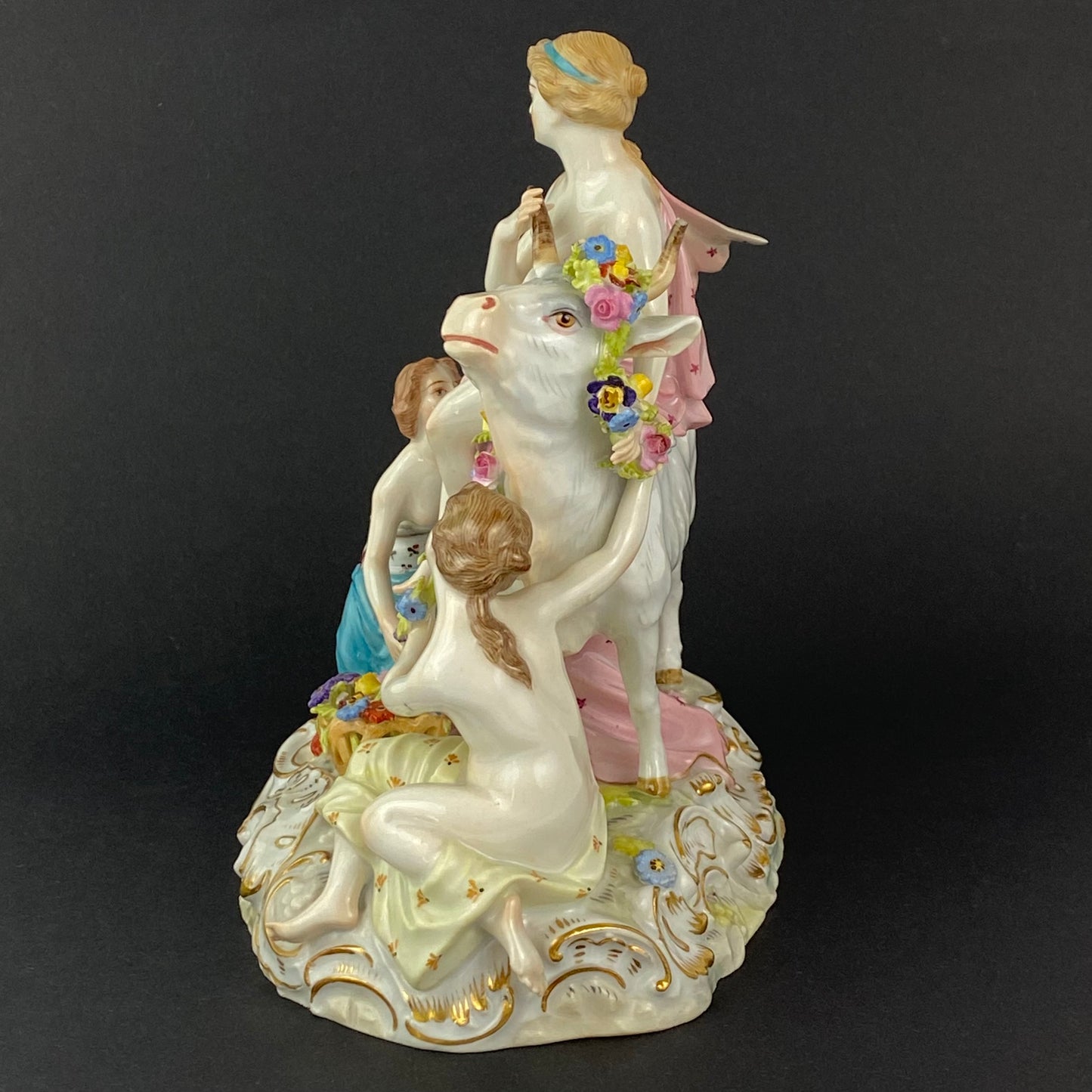 Carl Thieme Europa & The Bull Antique Porcelain Figurine Group 19thc
