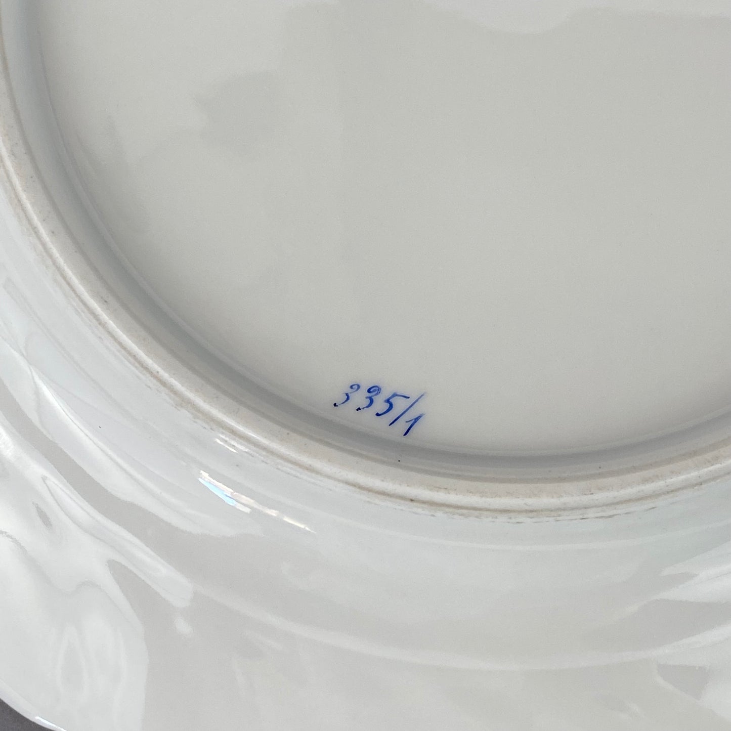 Antique Dresden Porcelain Plate Pair Floral Gold Gilt Rococo Revival Shell Rim