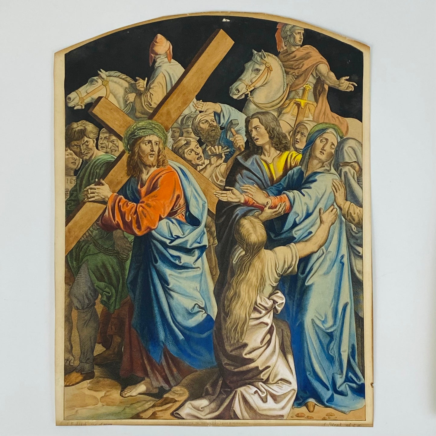 14 Antique Etchings c1860 Church Salvage The Stations of The Cross by Fuhrich