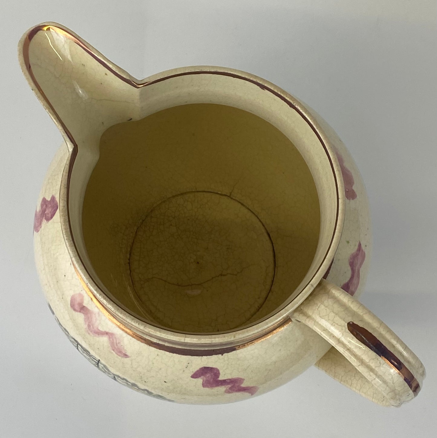 Antique XL Sunderland Lustre Jug c1820 Sailors Tear Poem & Peace Prosperity 23cm