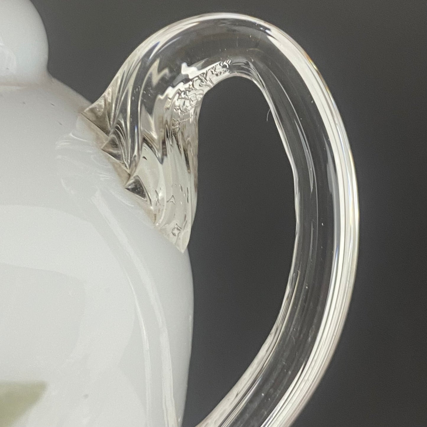 Rare Pair Fenton Vases Vtg c1940s Silver Crest Ruffle Milk Glass Pink & White