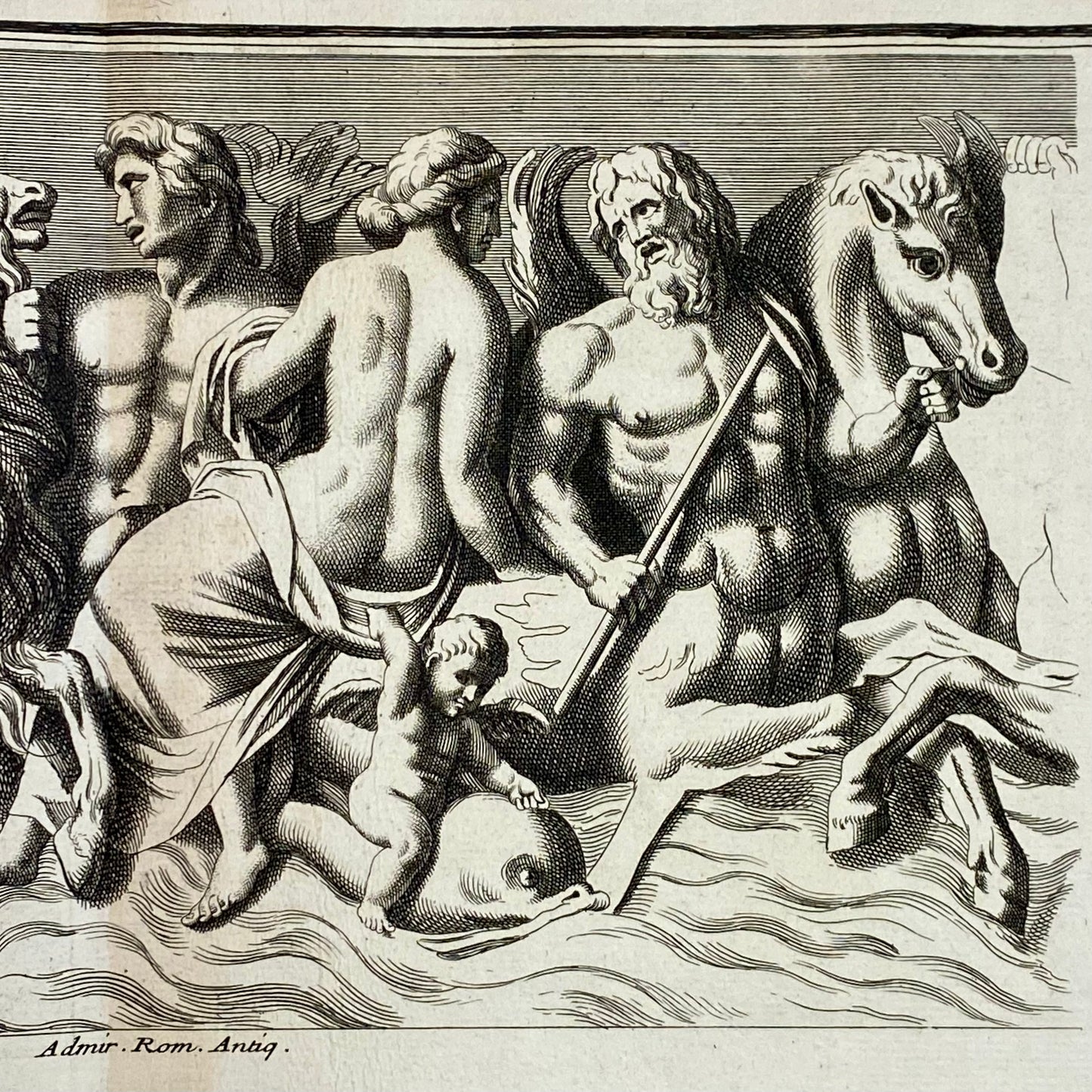Antique Venus Marina Engraving c1719 - Bernard de Montfaucon Mythological Print