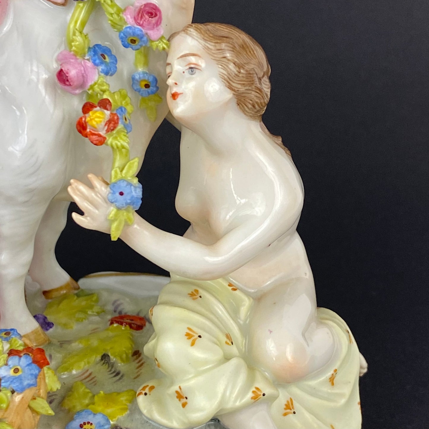 Carl Thieme Europa & The Bull Antique Porcelain Figurine Group 19thc